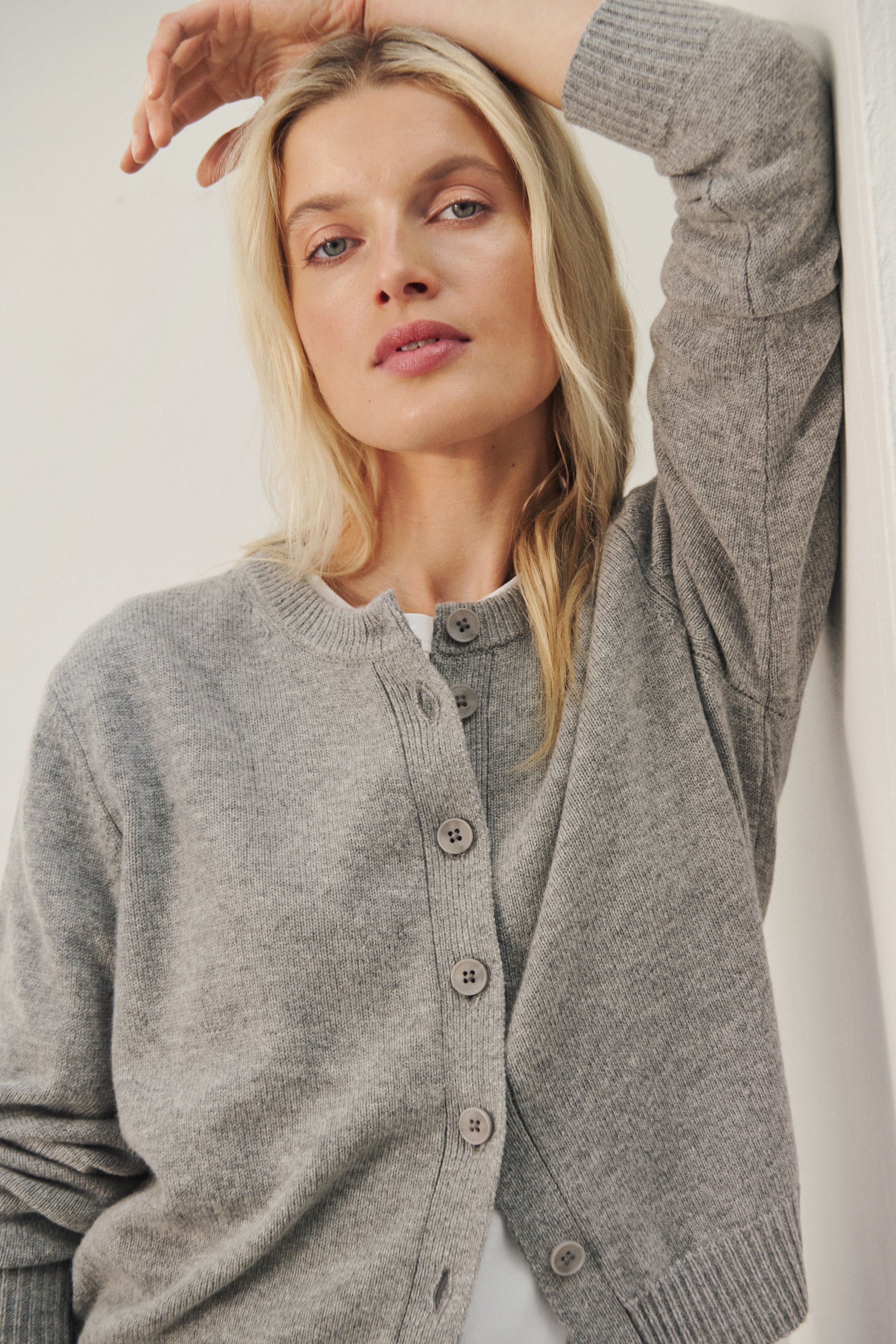 Yalda Cardigan - Medium Grey Melange