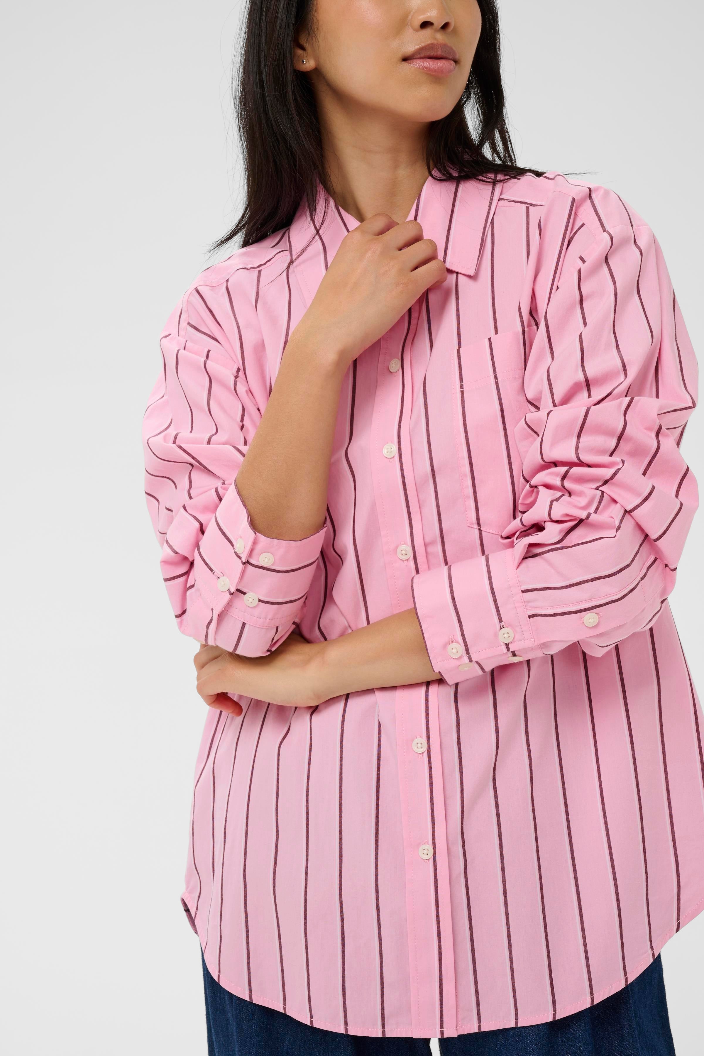 Anabella Shirt - Pink Stripe