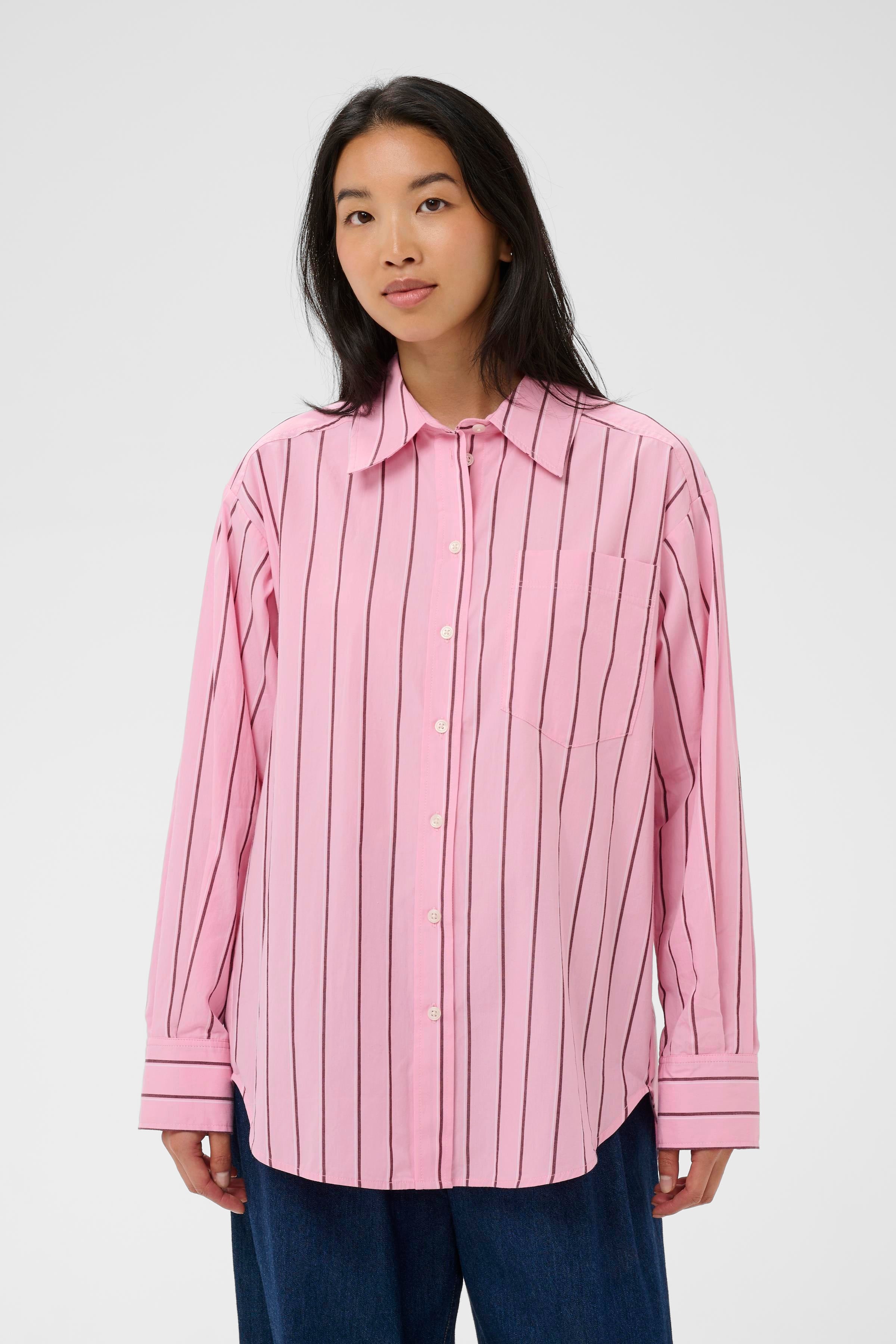 Anabella Shirt - Pink Stripe