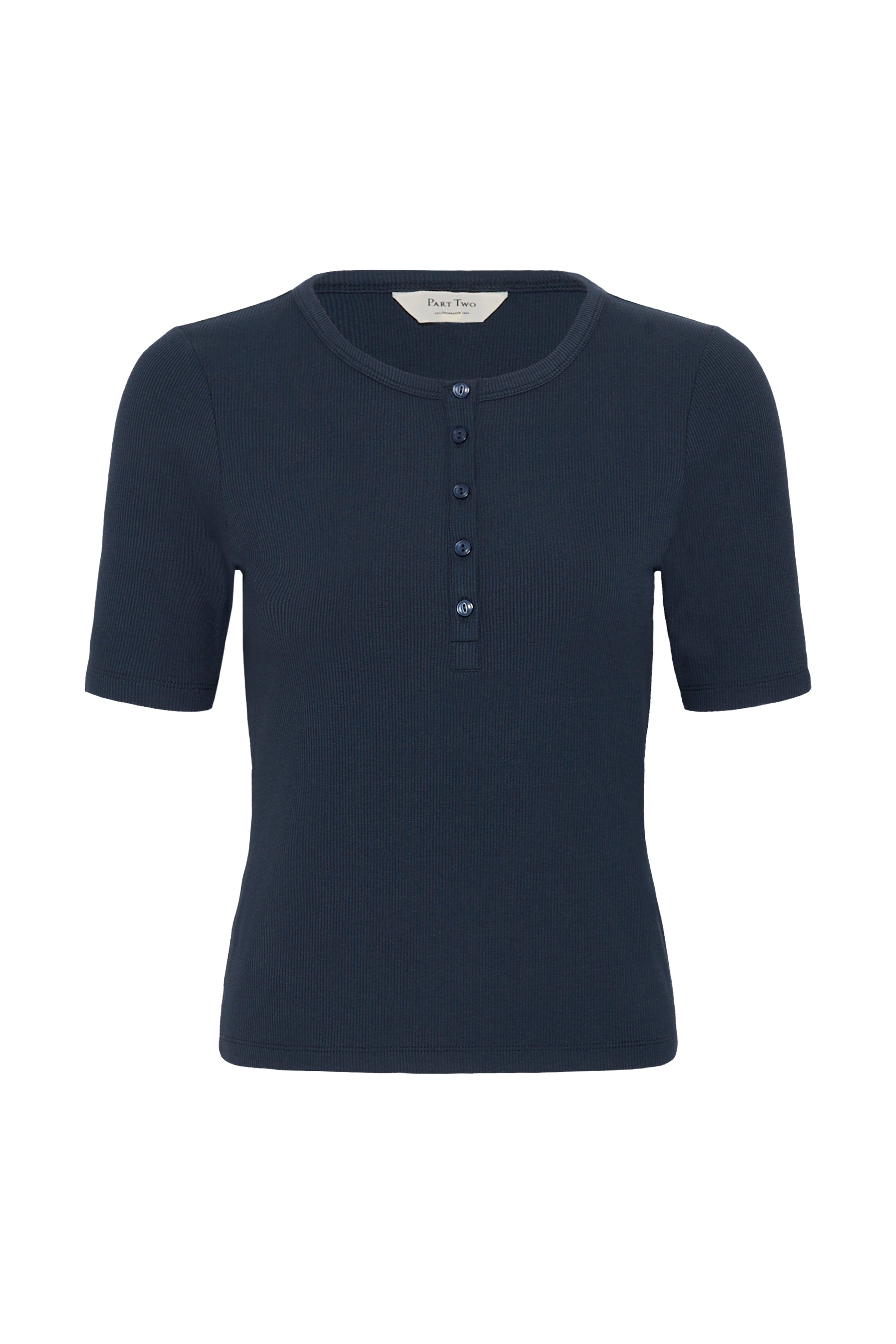 AngelinaPW Henley Tee  | Ribbed EcoVero T-shirt