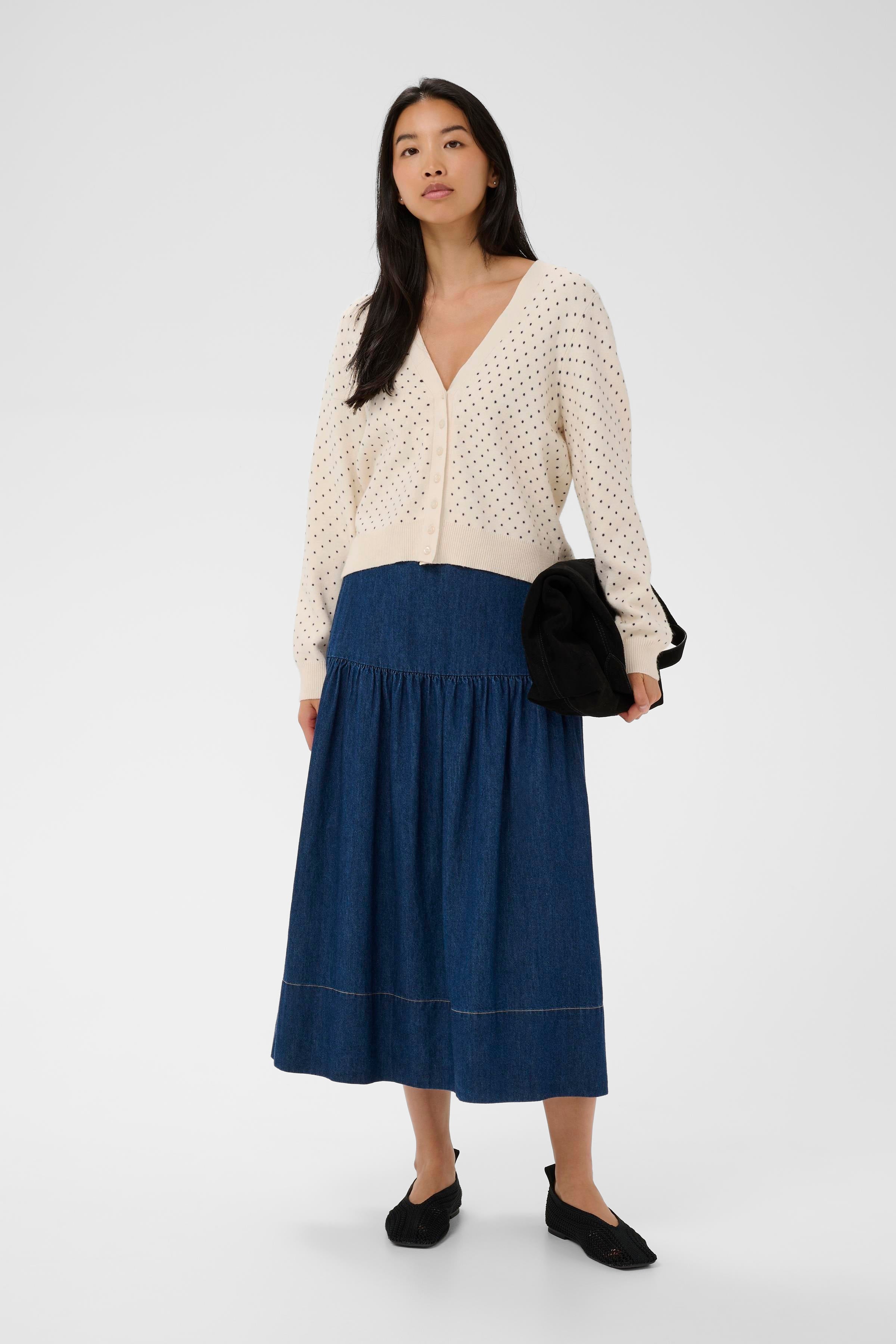 Anessa Cardigan - Dark Navy Dot