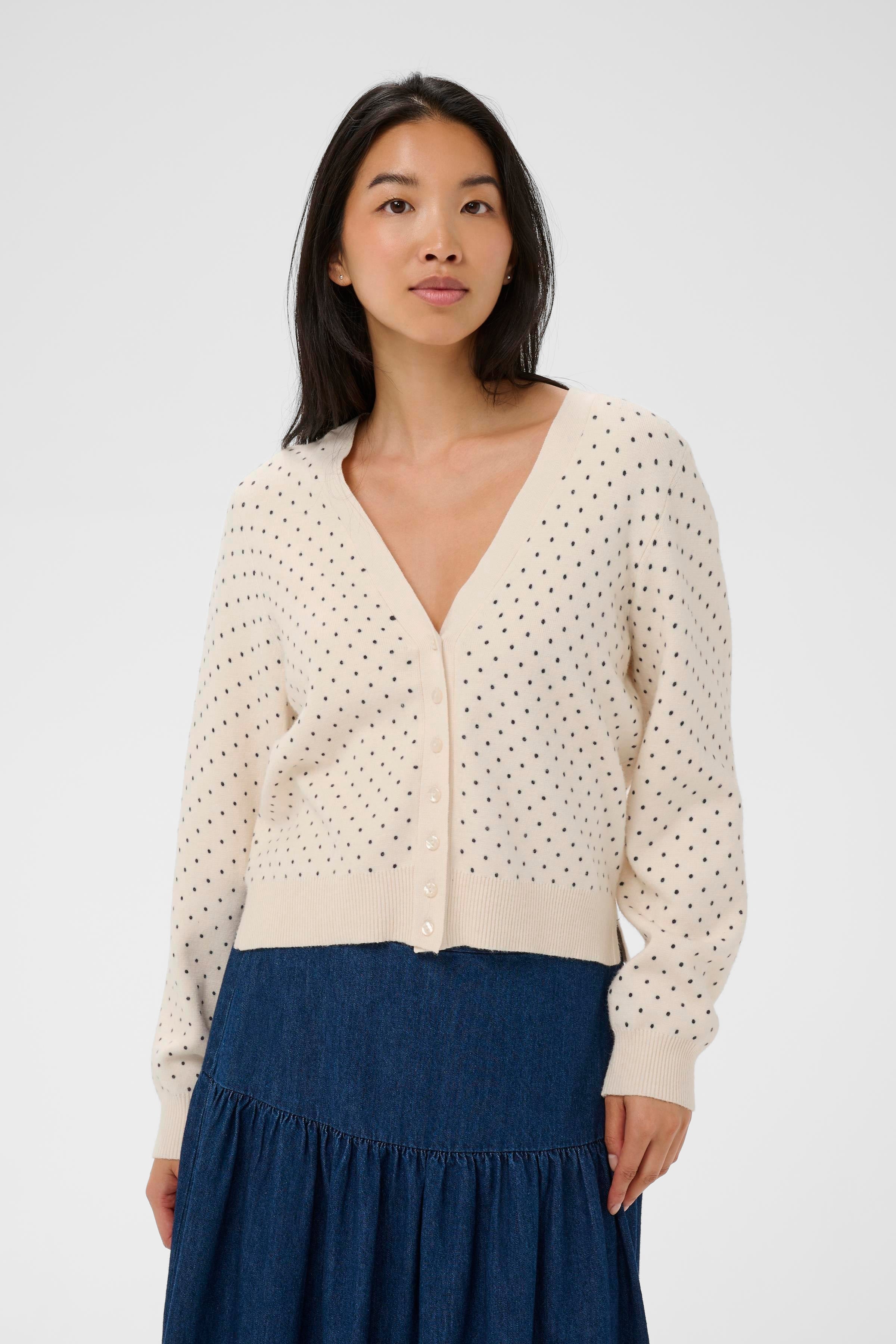 Anessa Cardigan - Dark Navy Dot