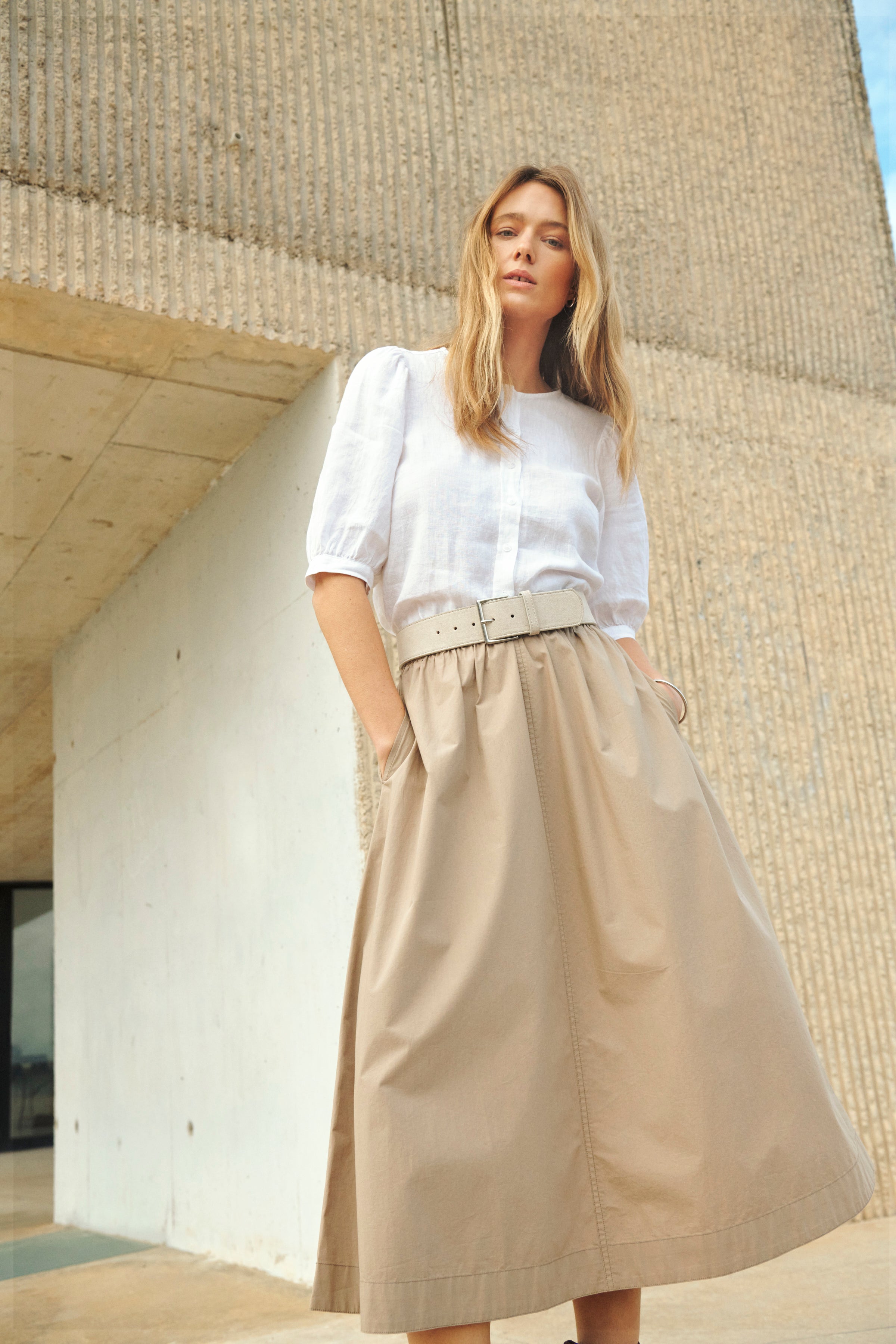 Asmina Skirt - Silver Mink