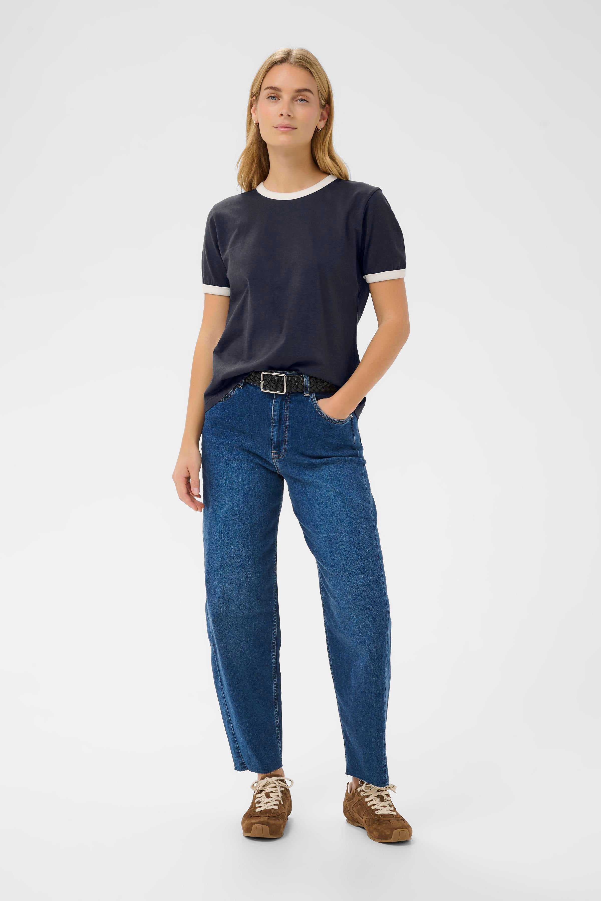 Angelita T-shirt - Navy/White