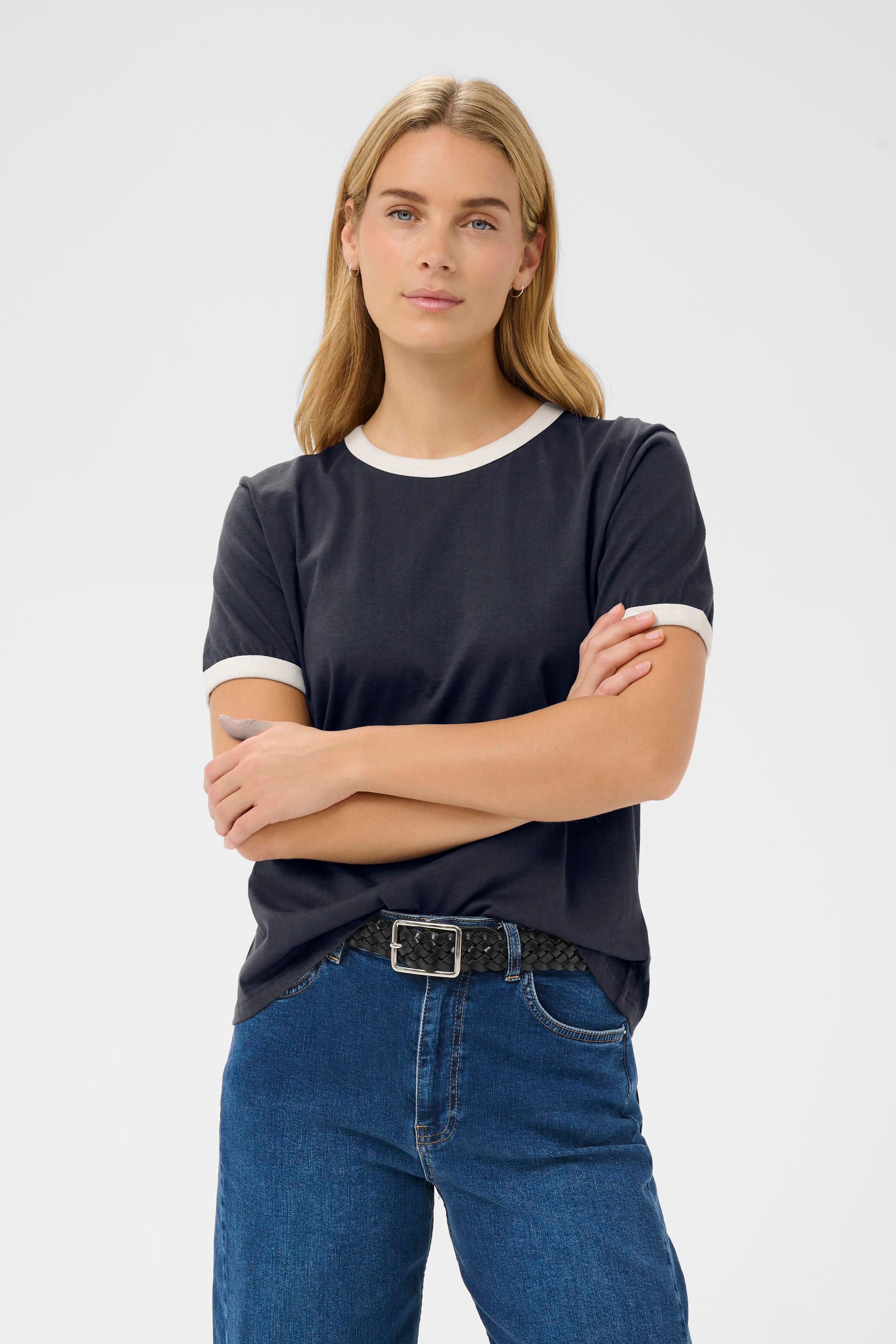 Angelita T-shirt - Navy/White