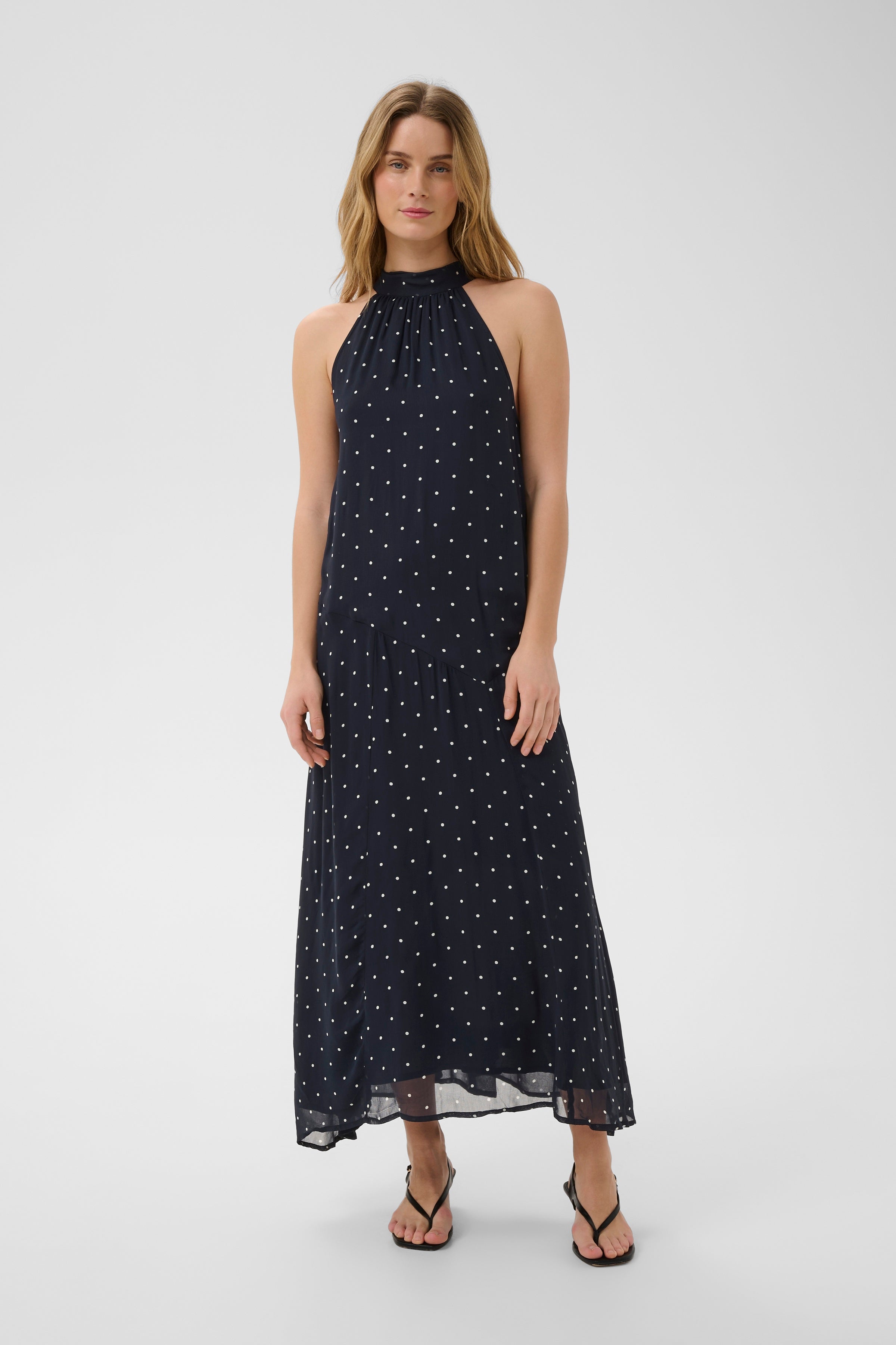Dorthemie Dress – Dark Navy Dot