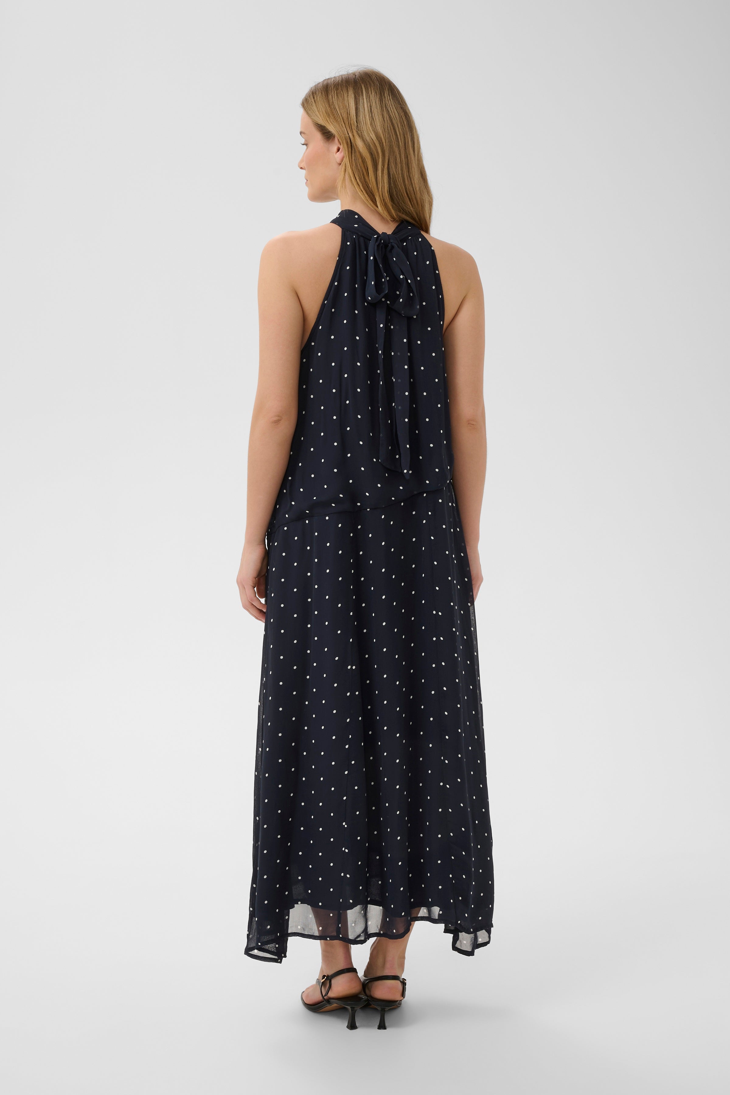 Dorthemie Dress – Dark Navy Dot