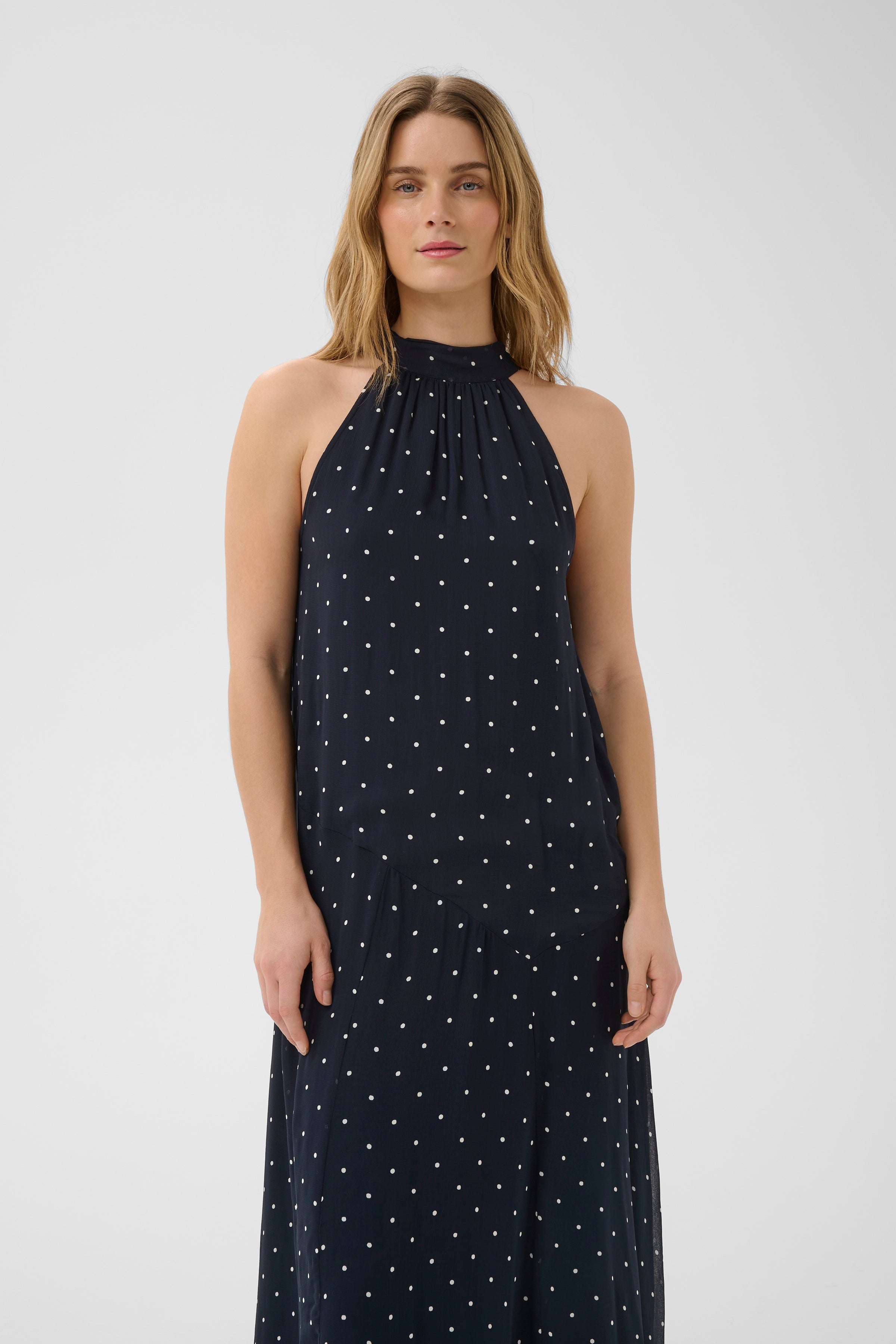 Dorthemie Dress – Dark Navy Dot