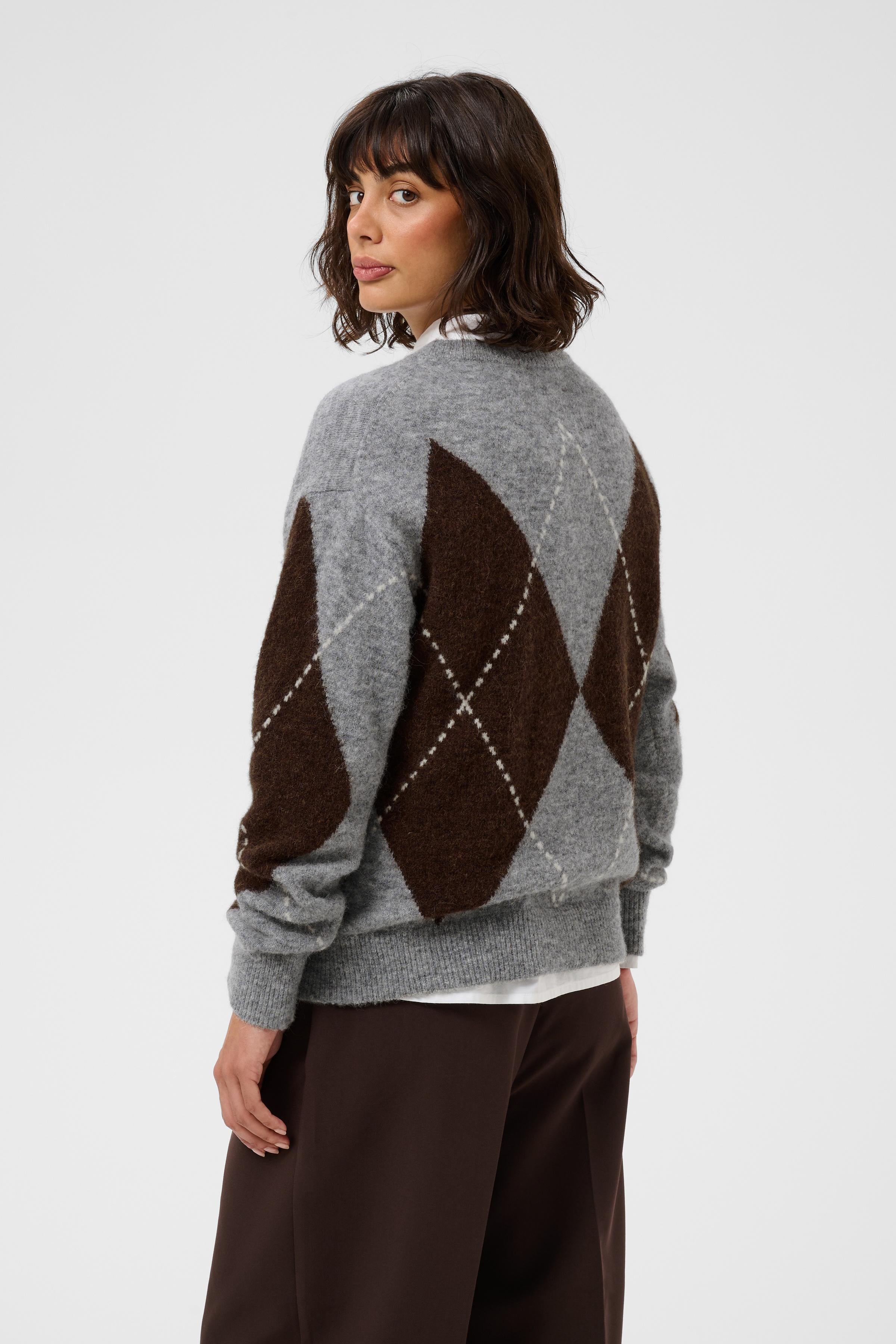 Soraya Pullover - Brown/Grey Check