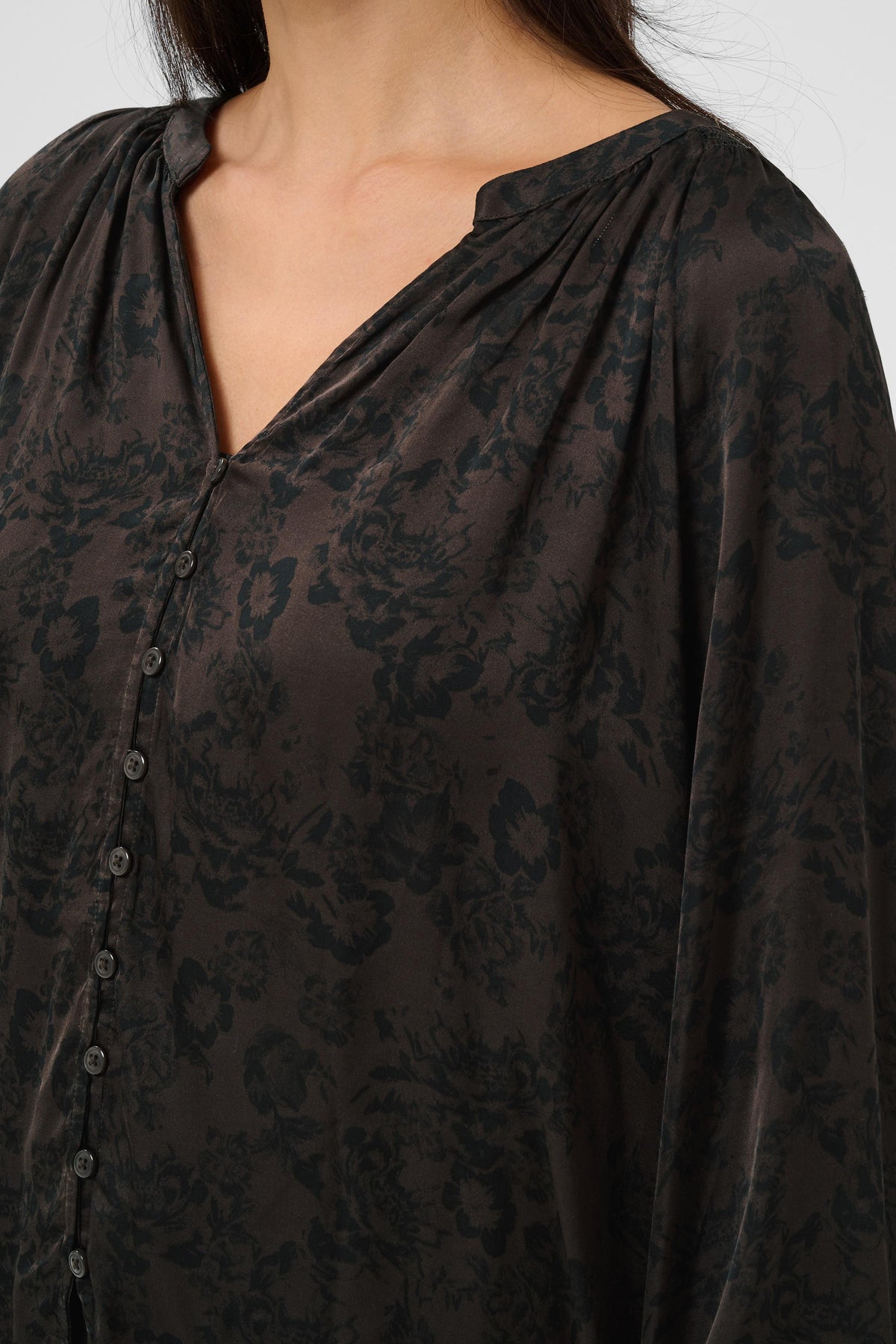 Doaa Blouse - Brown Gradient Floral