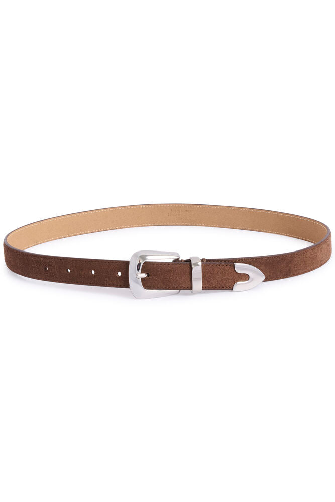 Filua Suede Belt - Dark Brown