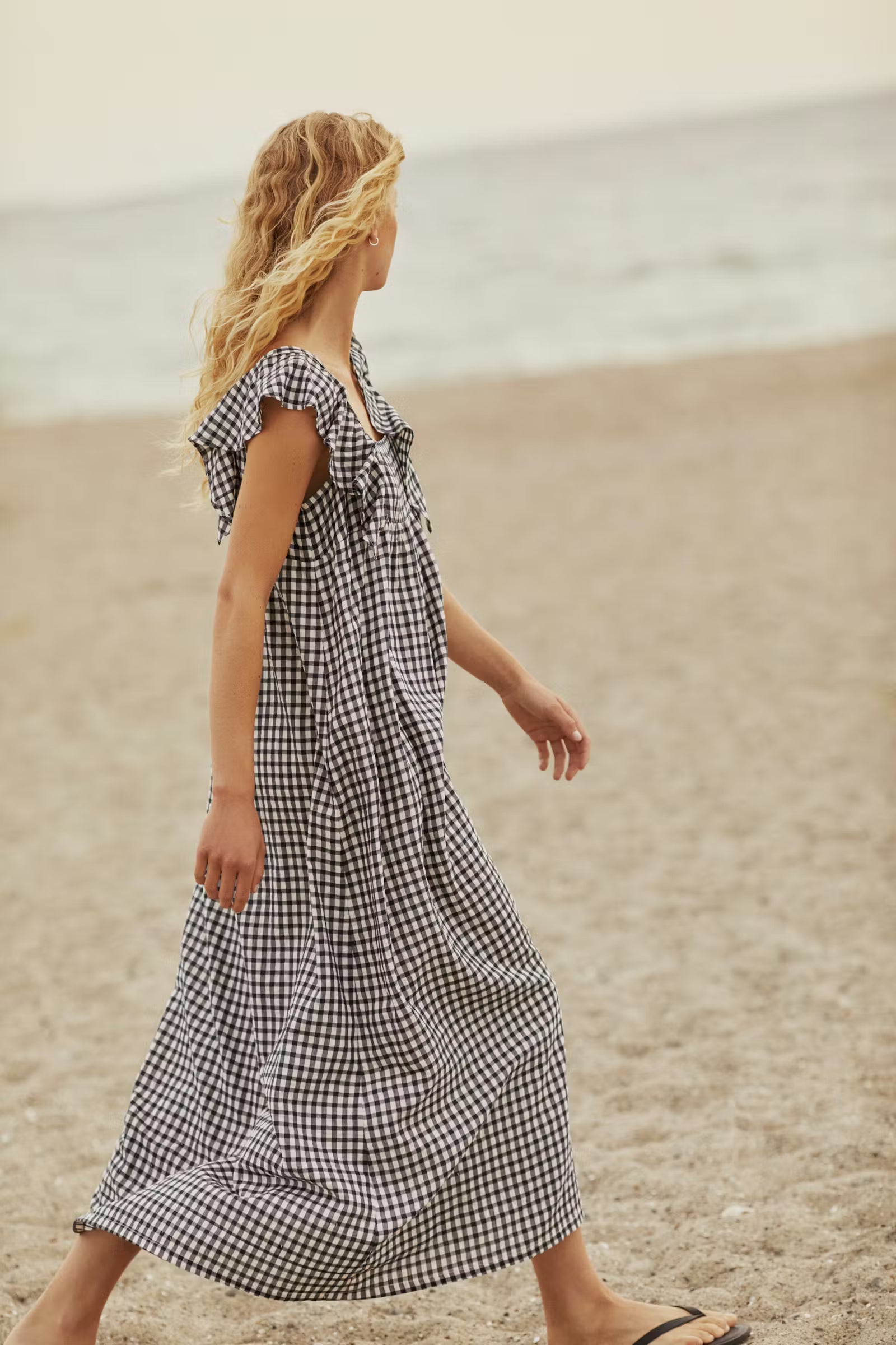 Birthine Dress - Blue Check