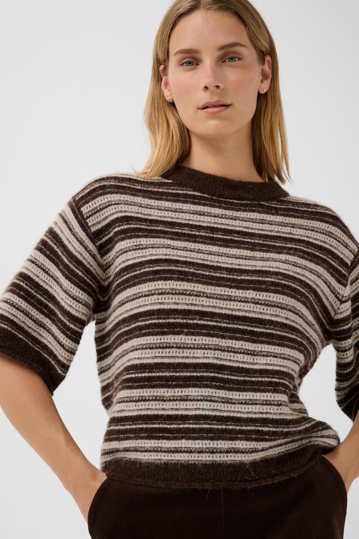 Cerys Pullover - Brown/French Oak Stripe