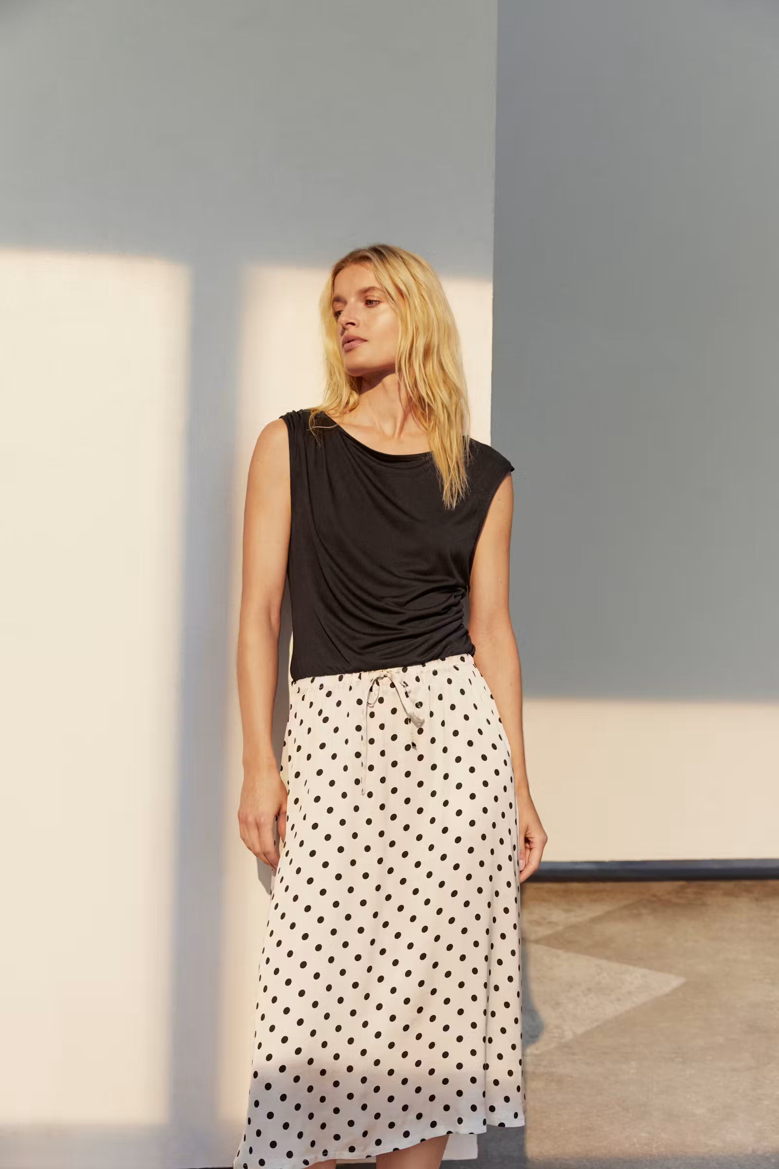 Done Skirt - Black Dot / Nature