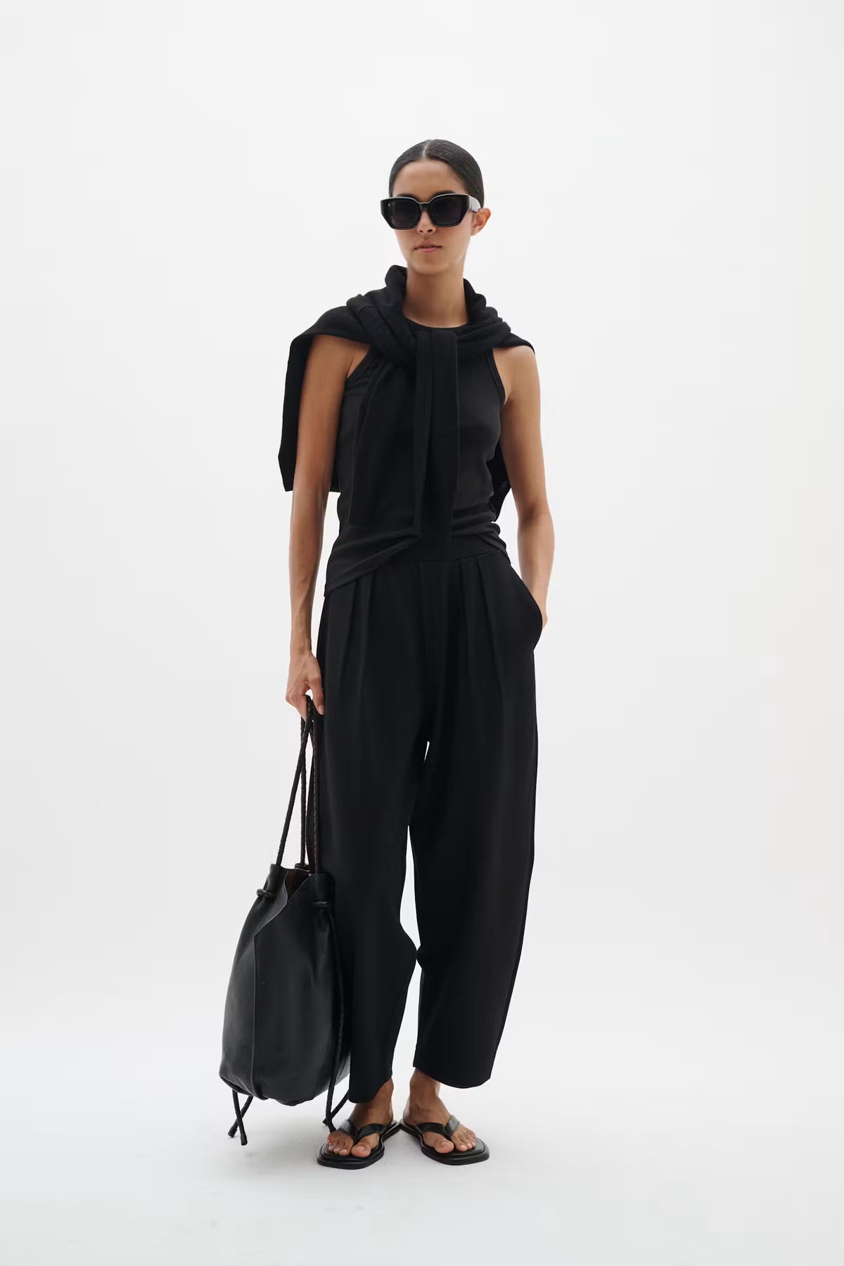 Pannie Barrel Trouser - Black