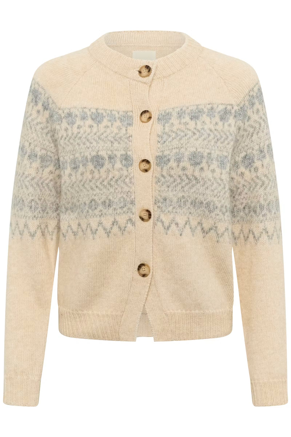 Charmaine Cardigan - Whitecap/Grey Jacquard