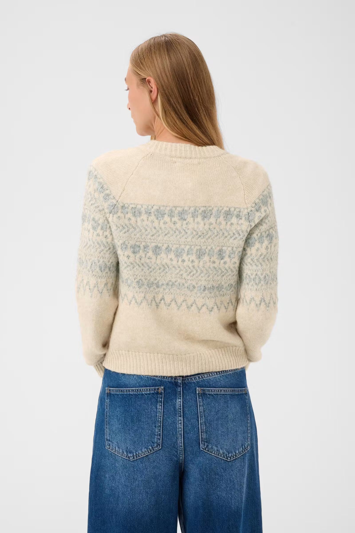 Charmaine Cardigan - Whitecap/Grey Jacquard