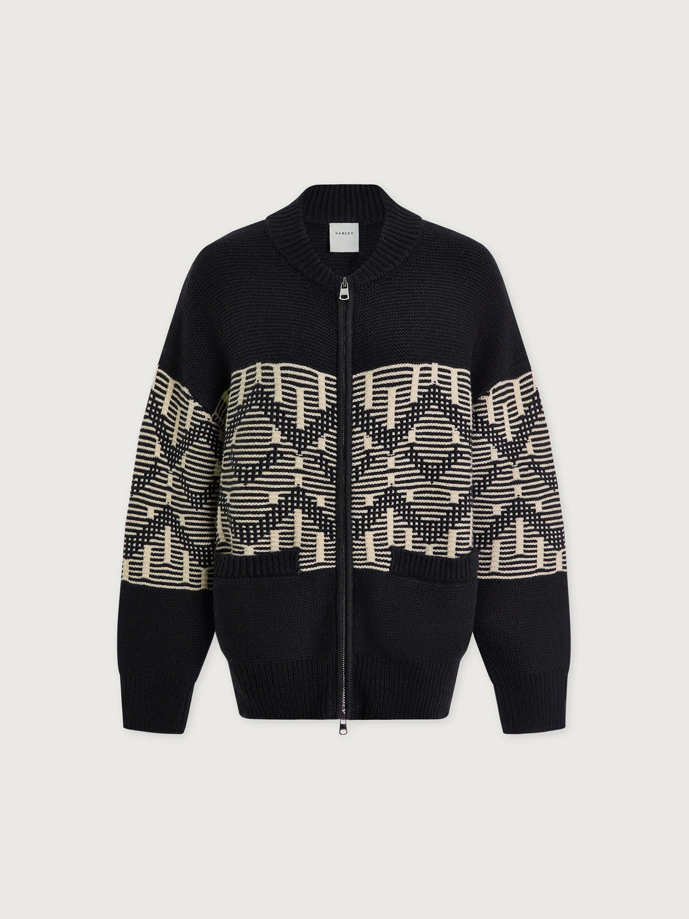 Linnea Fairisle Knit Jacket - Black