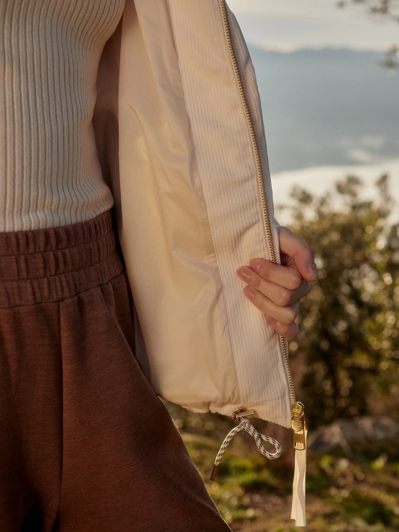 Brackley Cord Puffer Jacket - Birch