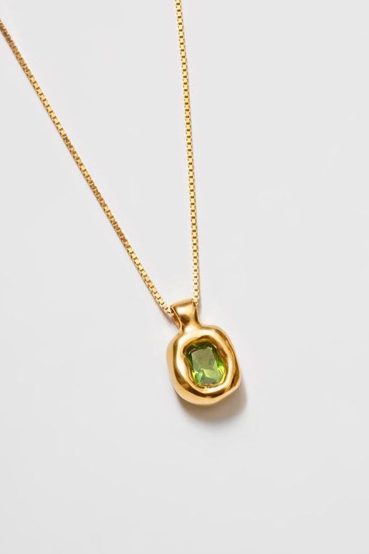 Freya Necklace - Green and Gold