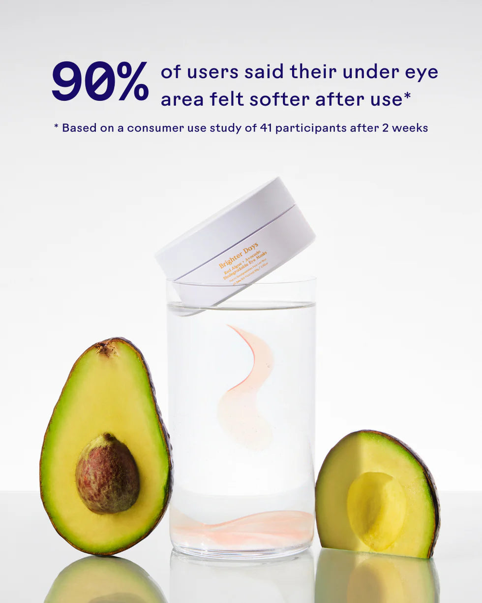 Brighter Days Red Algae + Avocado Biodegradable Eye Mask -  Travel Pack