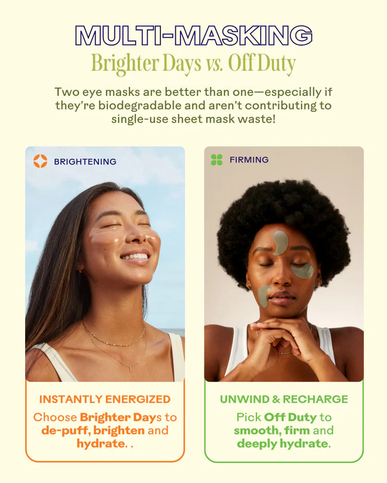 OffDuty Sea Algae + Bio-Peptide Smoothing Biodegradable Eye Masks - Single Sachet