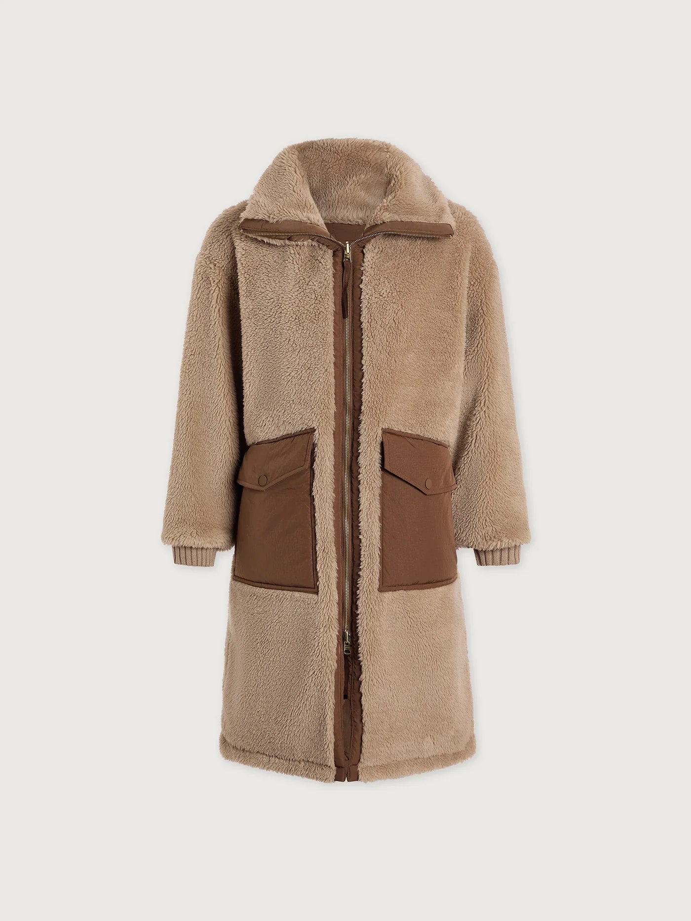 Theia Reversible Coat - Light Taupe/Cocoa Dust
