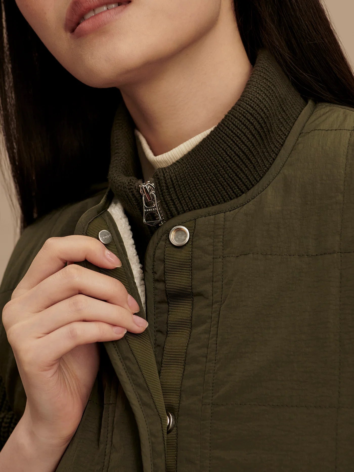 Audrea Reversible Gilet - Sandshell/ Forest Night