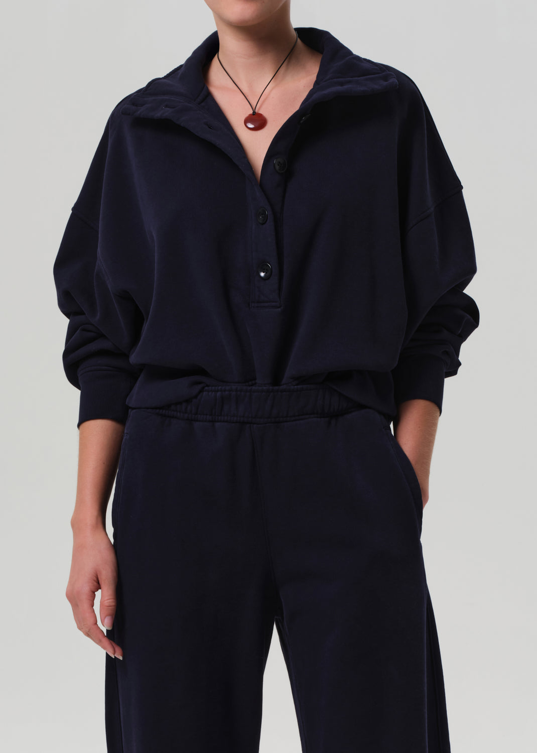 Mirelle Funnel Neck - Navy