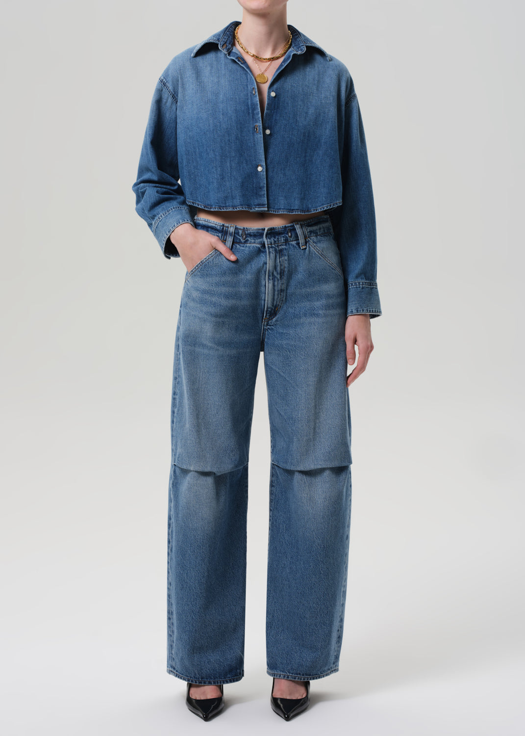 Ana Cropped Shirt - Somerset