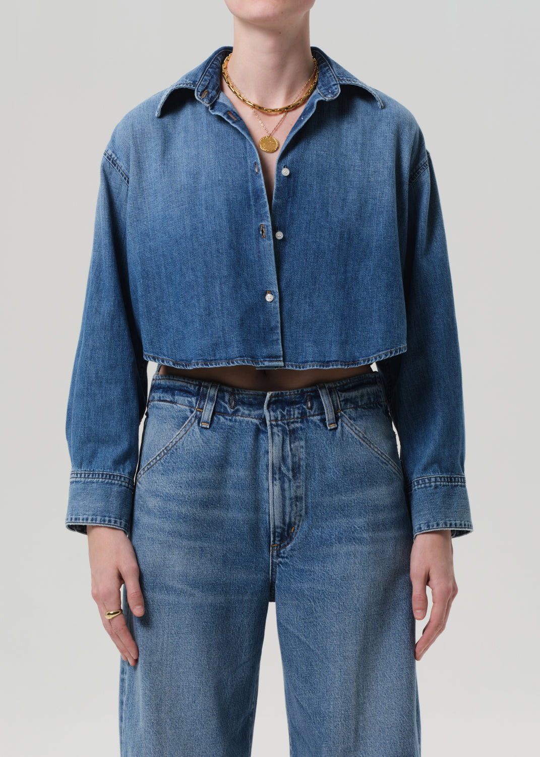 Ana Cropped Shirt - Somerset