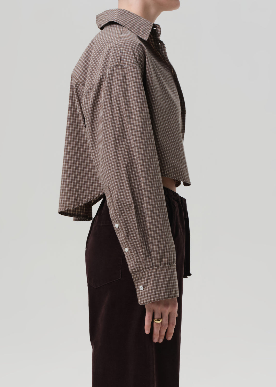 Ana Cropped Shirt - Heritage Plaid