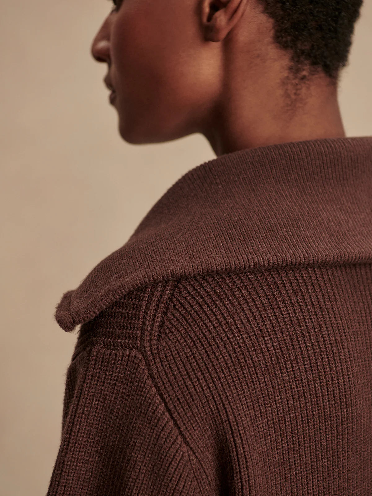 Enrico Knit Jacket - Coffee Bean