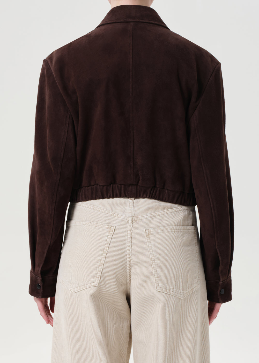 Nahla Cropped Suede Jacket - Root