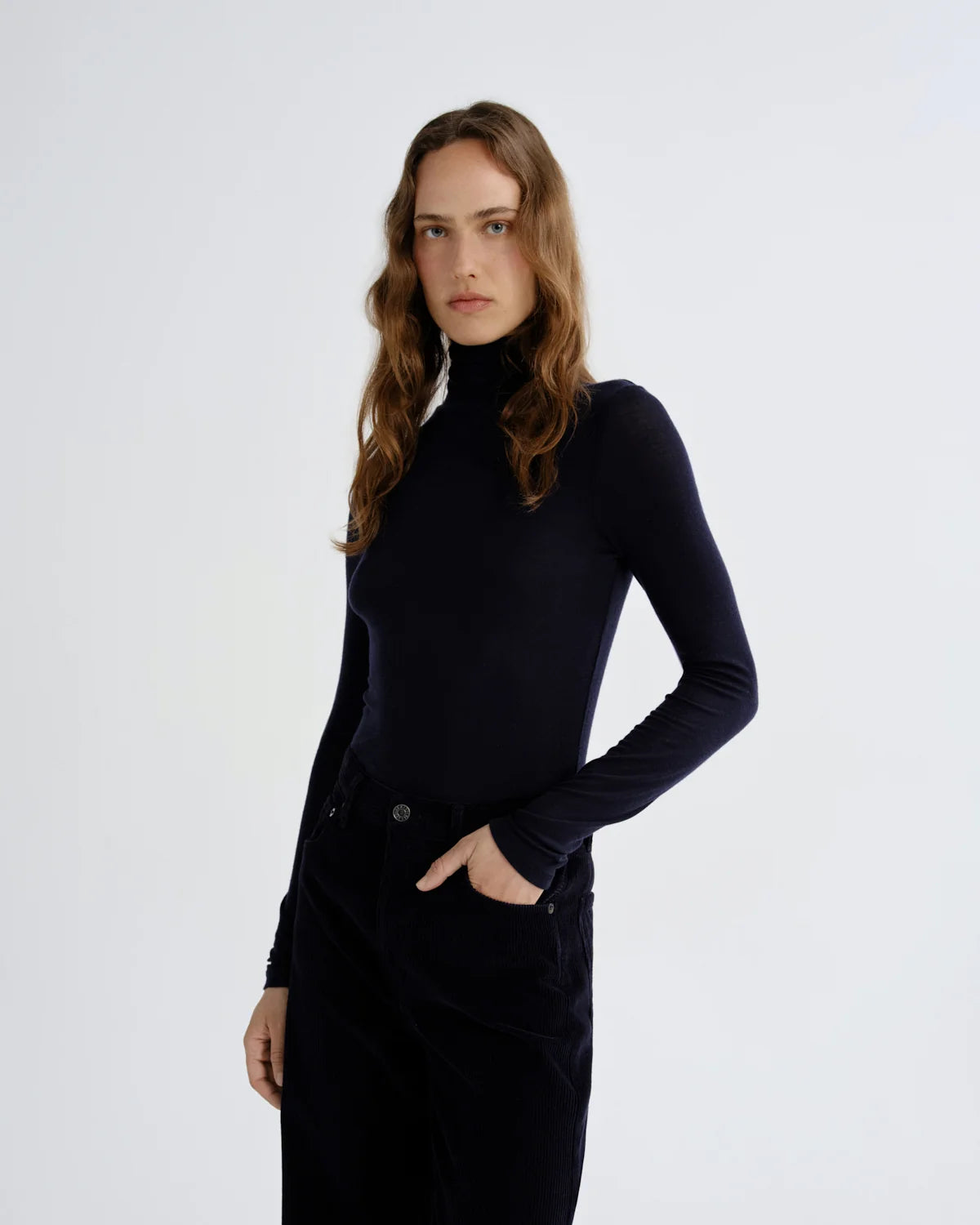 The Pascale Turtleneck - Navy