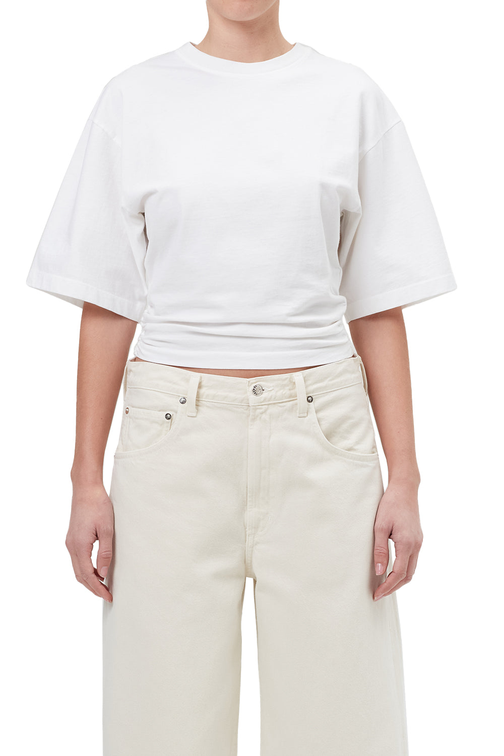 100% cotton white tee