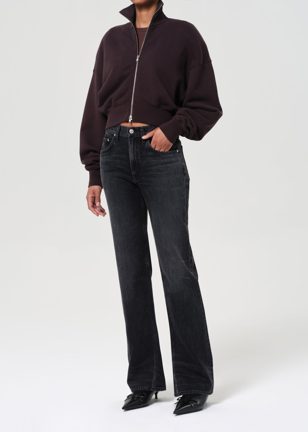 Darby Zip Up - Chocolate