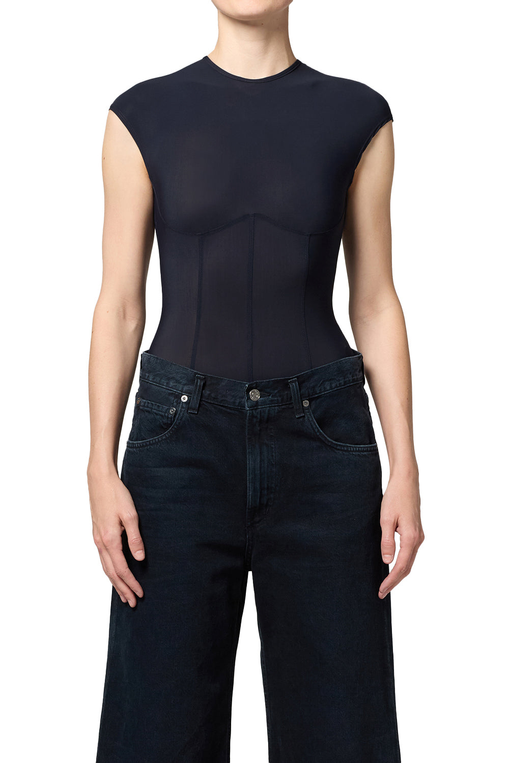 Nadia Bodysuit - Navy