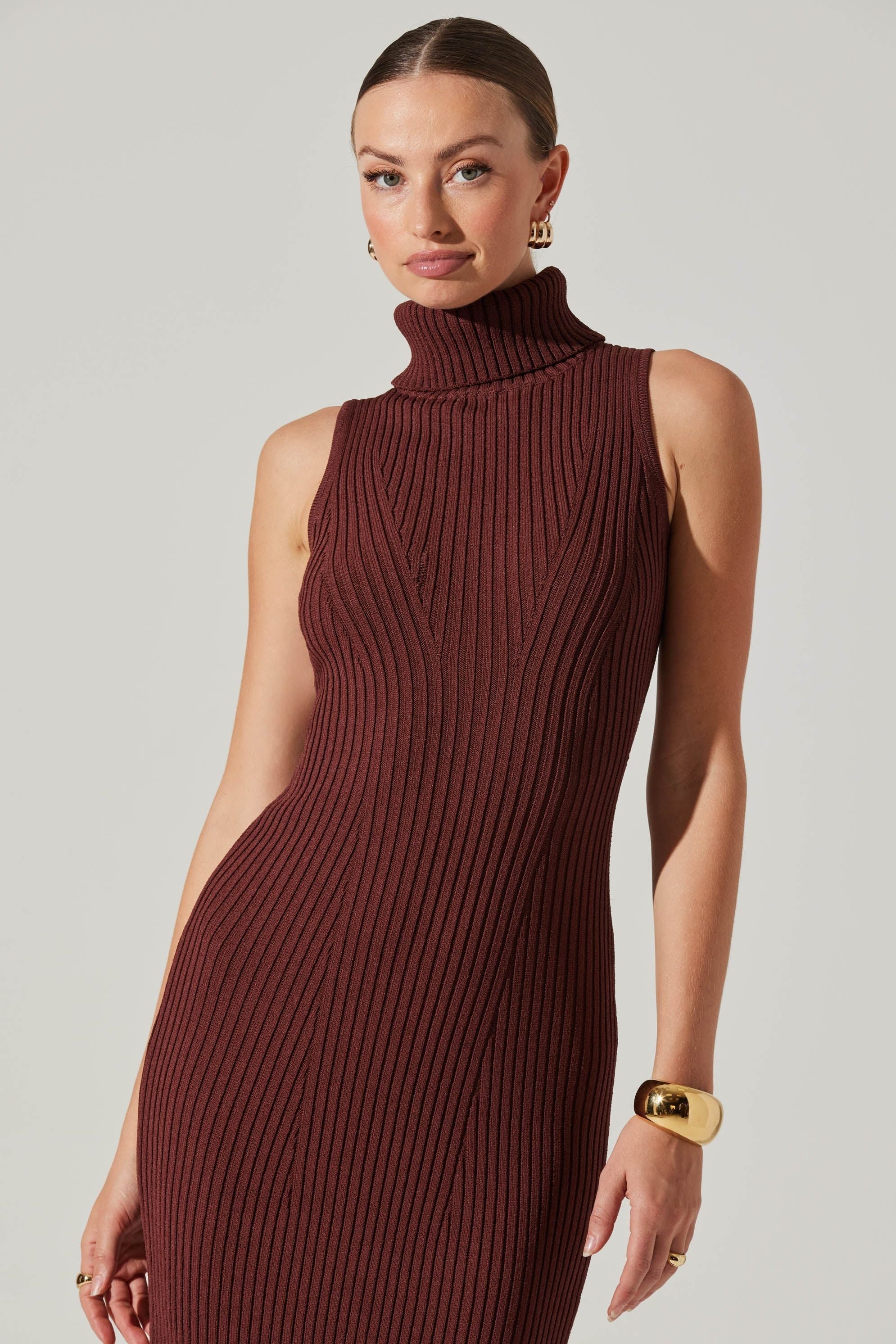 Channary Sweater Dress - Mulberry