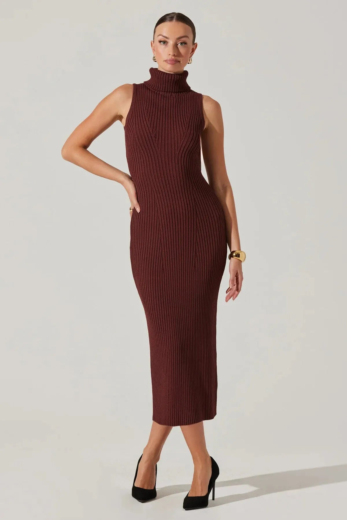 Channary Sweater Dress - Mulberry