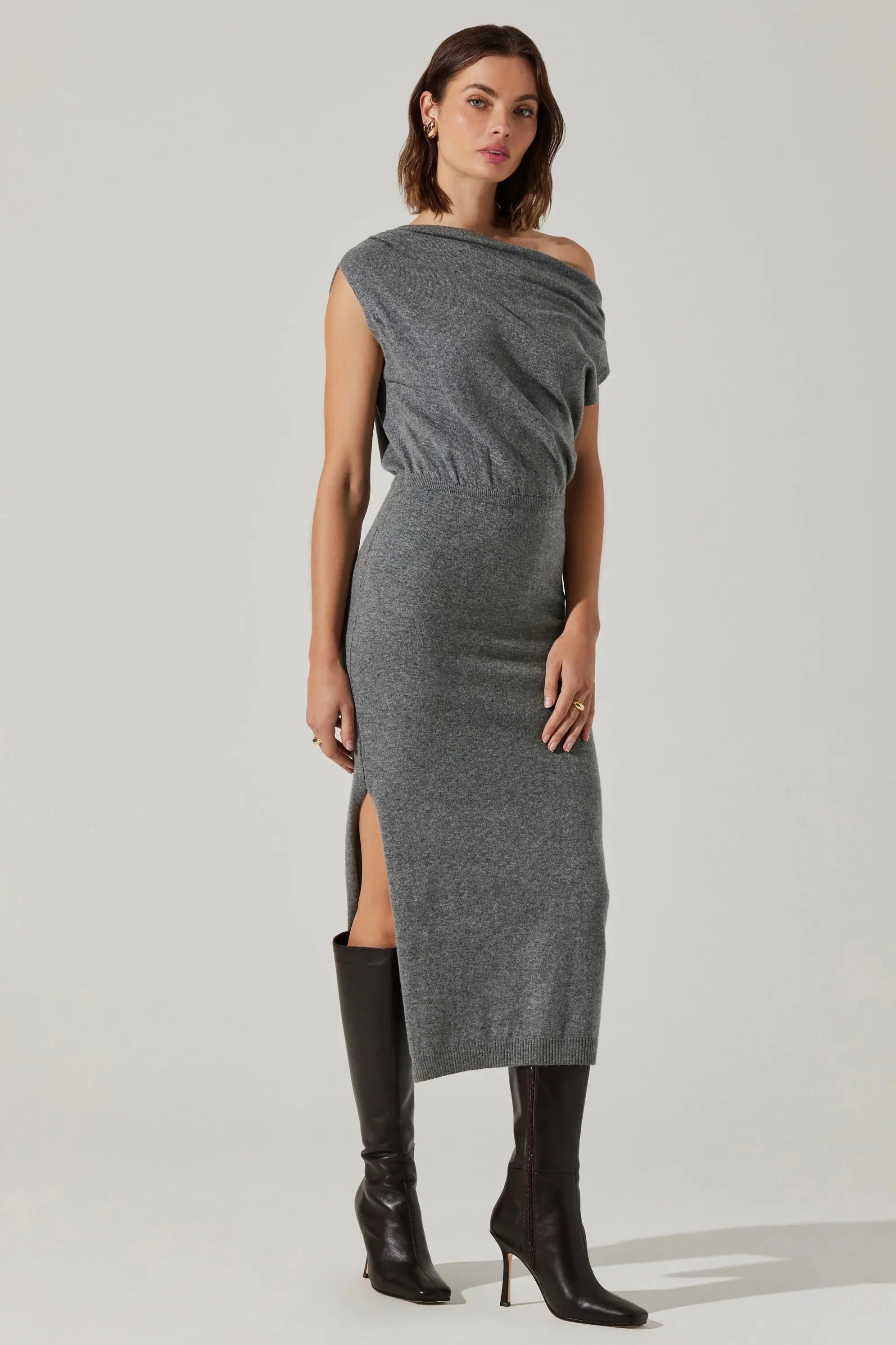 Val Sweater Dress - Charcoal