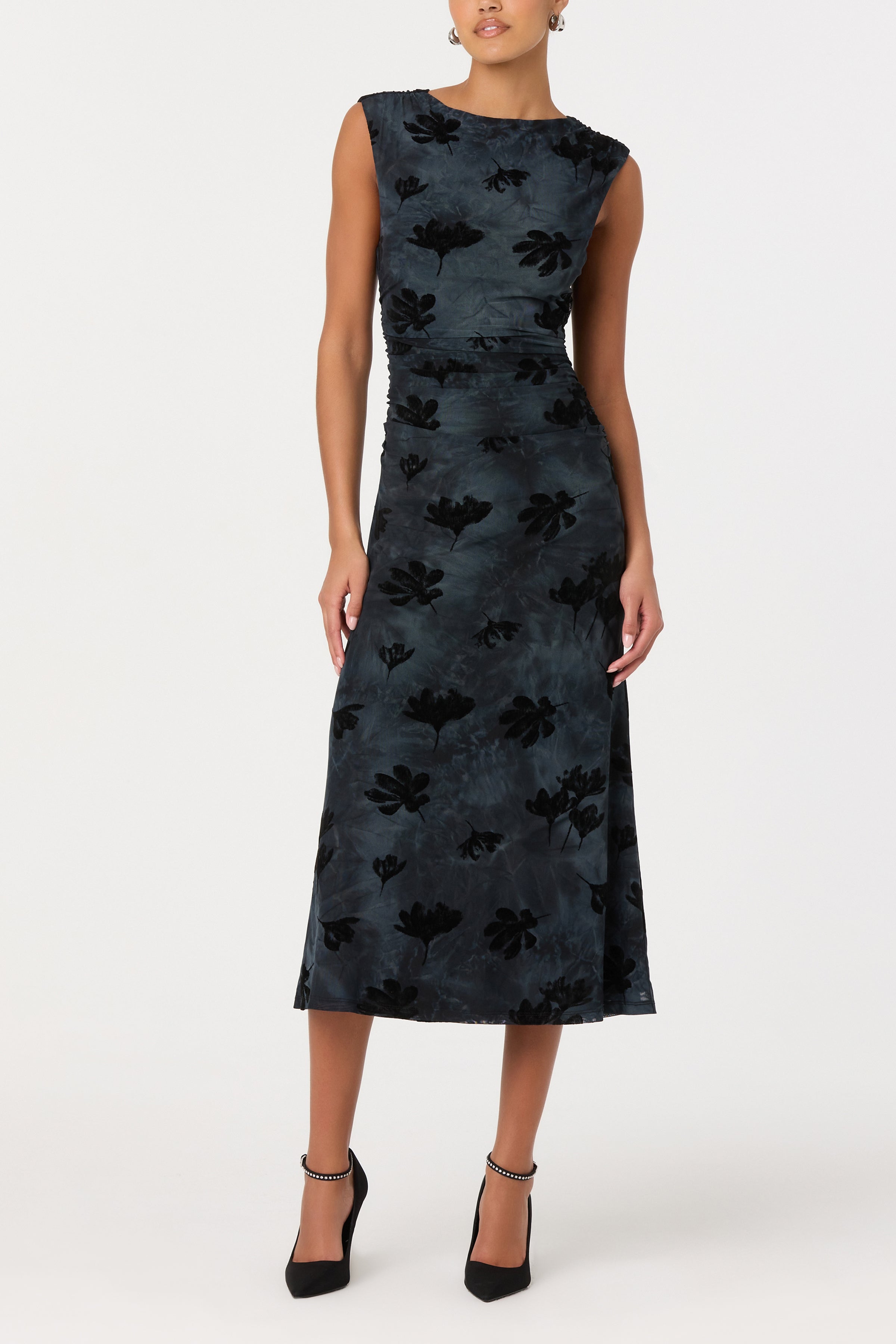 Tionne Dress - Teal Black