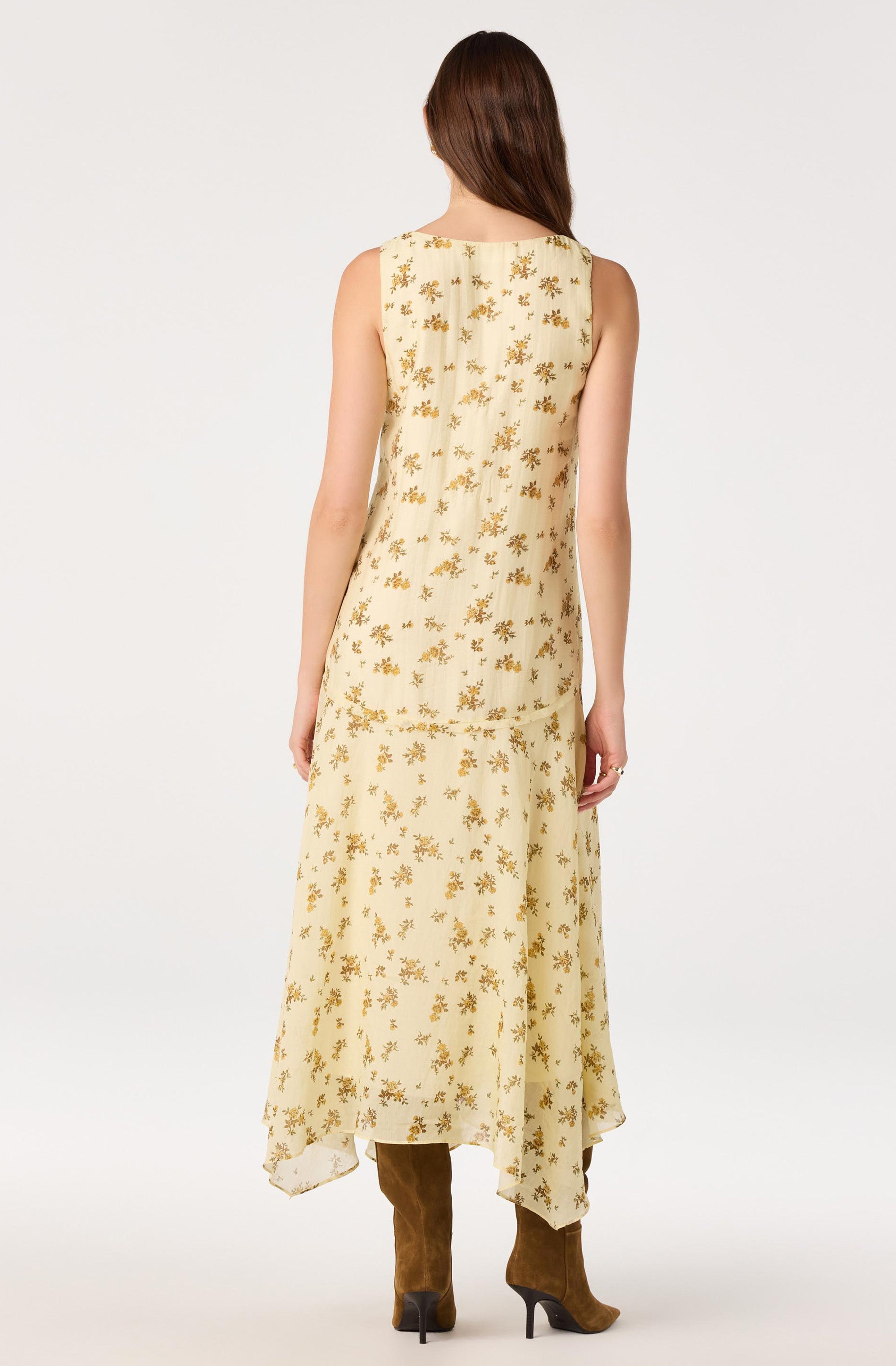 Halo Dress - Yellow Floral