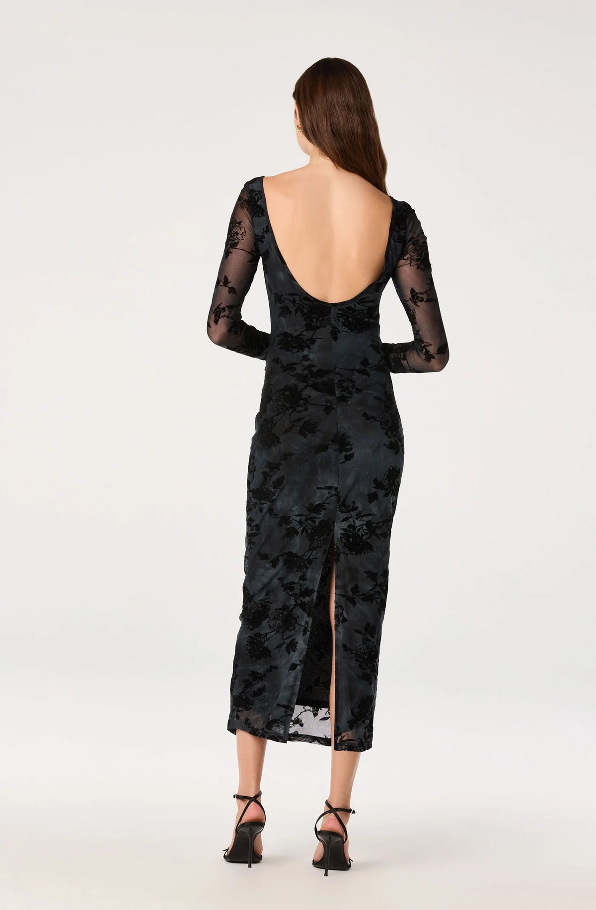 Syriah Dress - Black Blue Floral