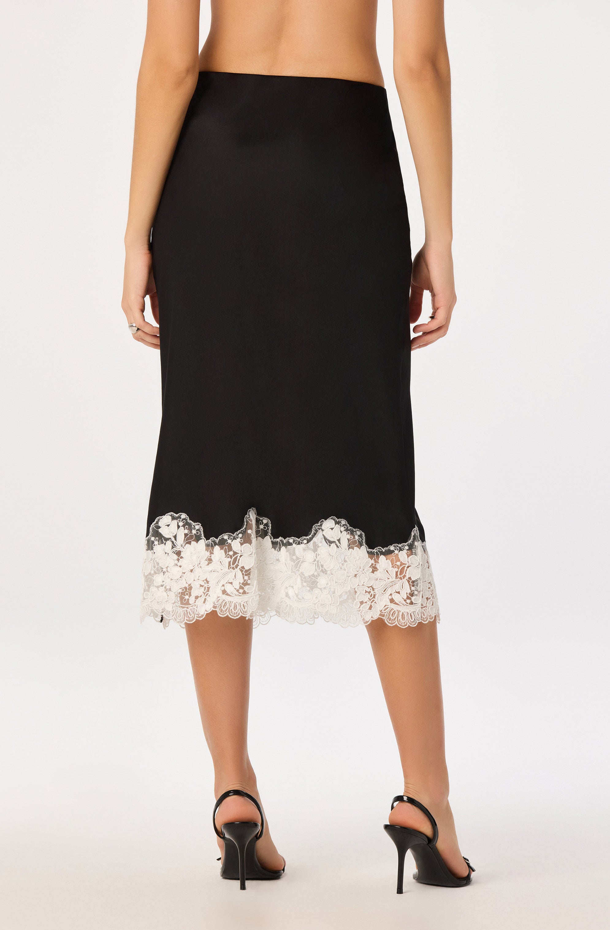 Shantel Skirt - Black White Lace
