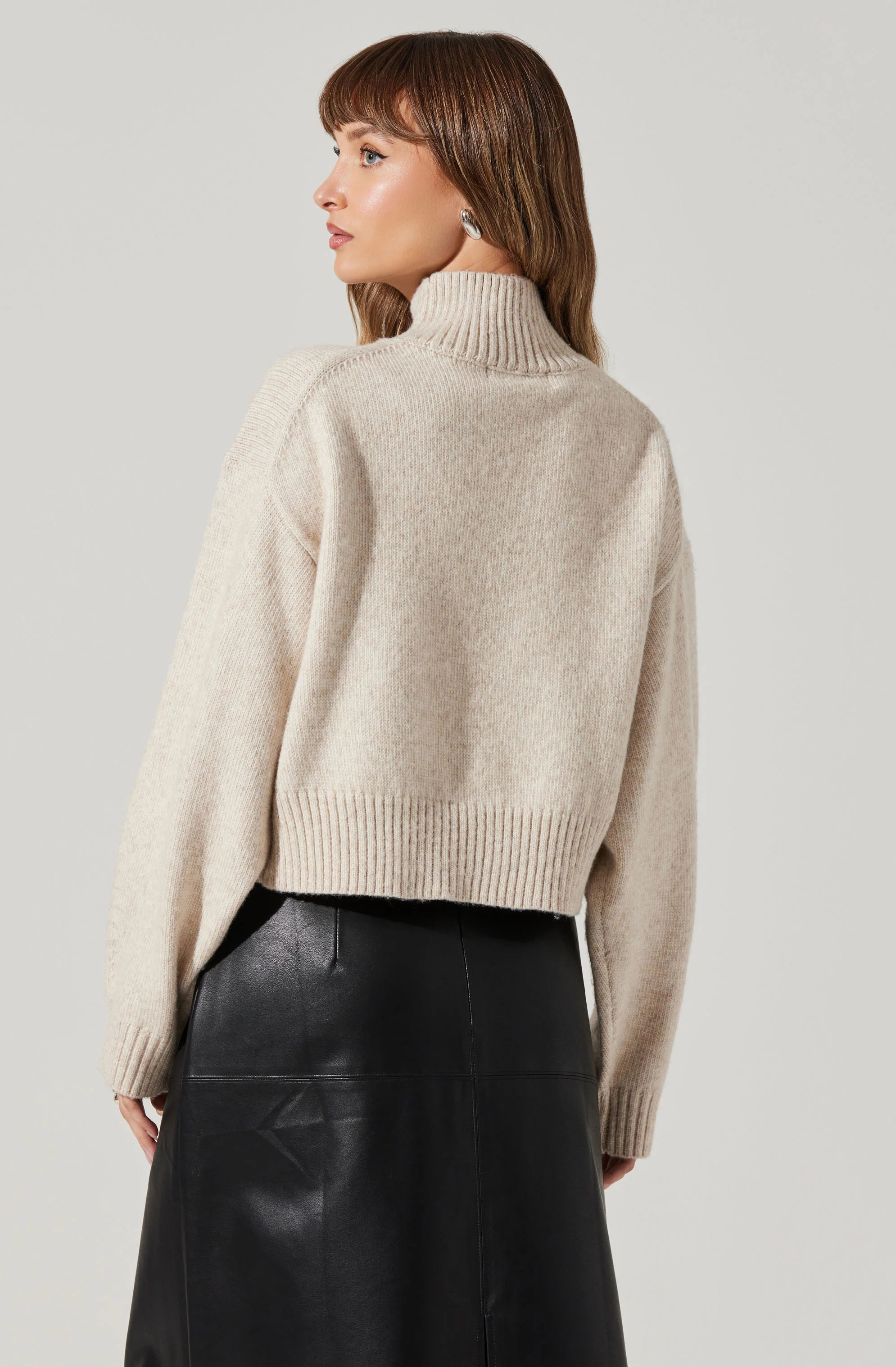 Fiala Mock Neck Sweater - Oatmeal