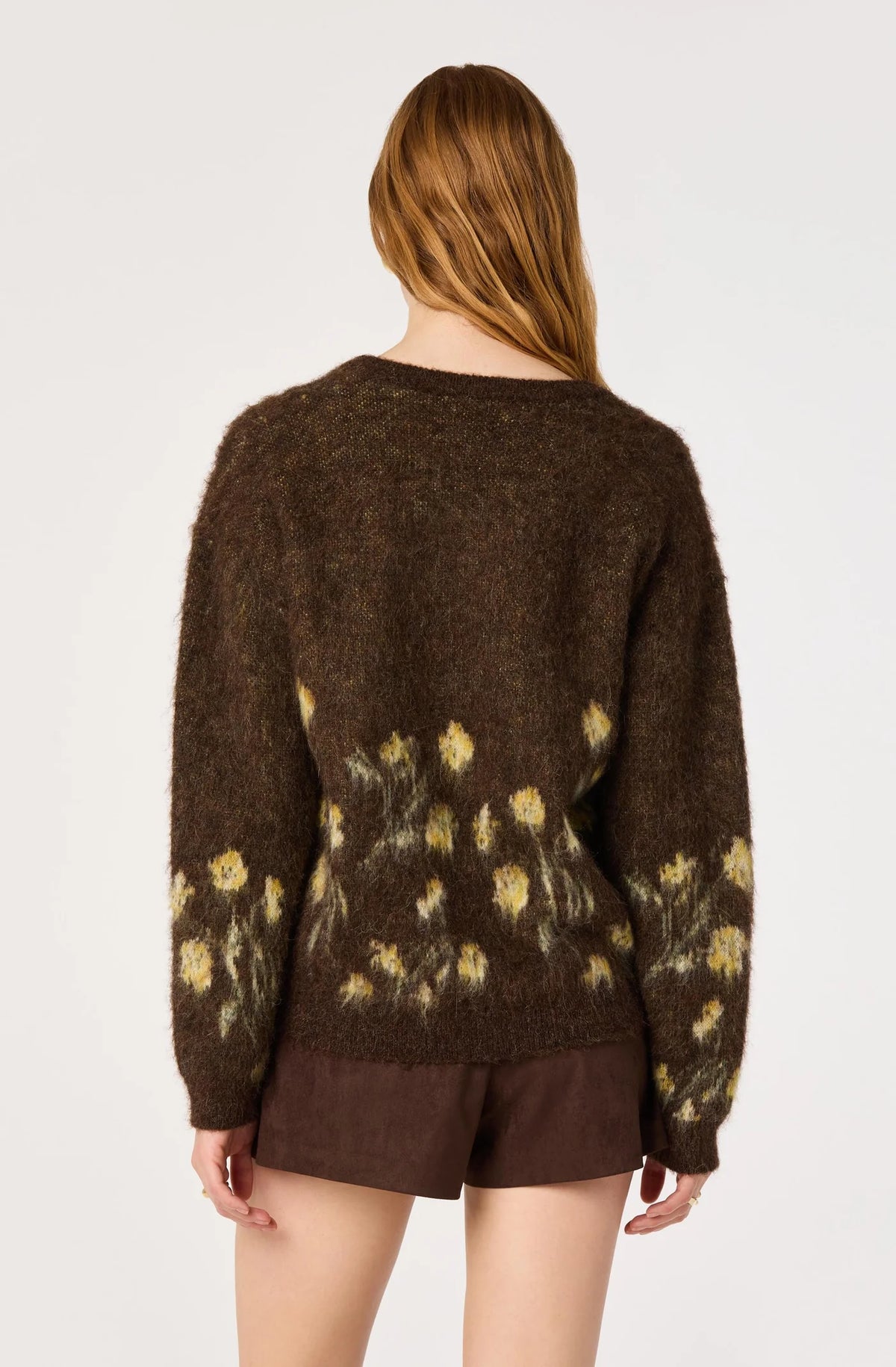 Bowie Sweater - Brown Floral