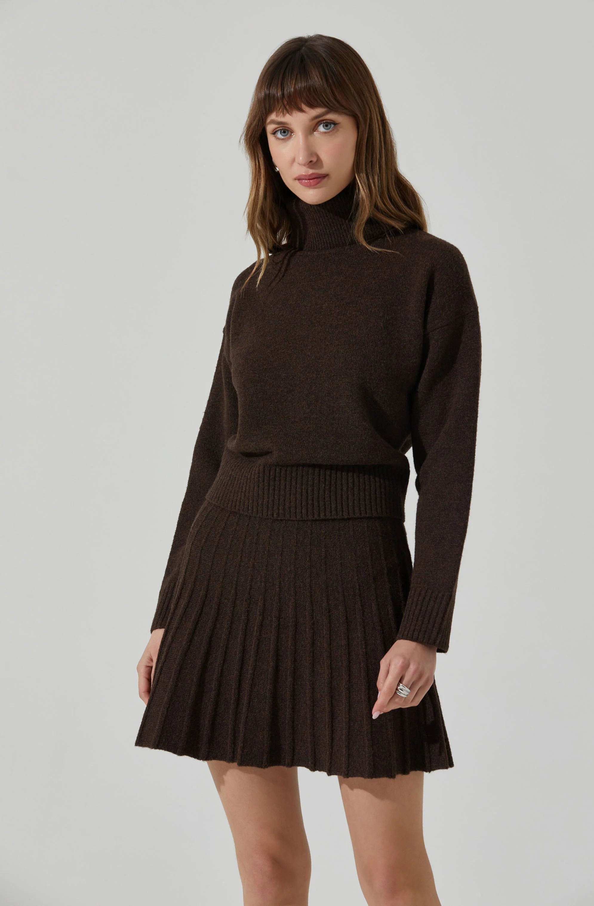 Marceline Turtleneck Sweater - Brown