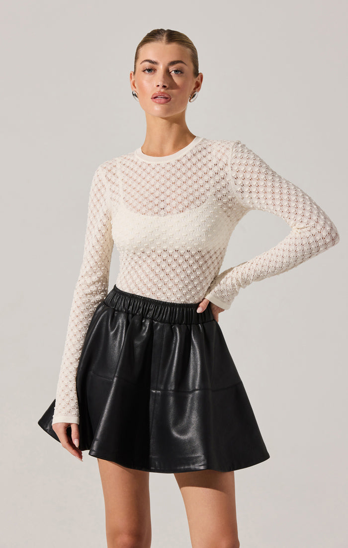 Dex Sweater Top - Cream