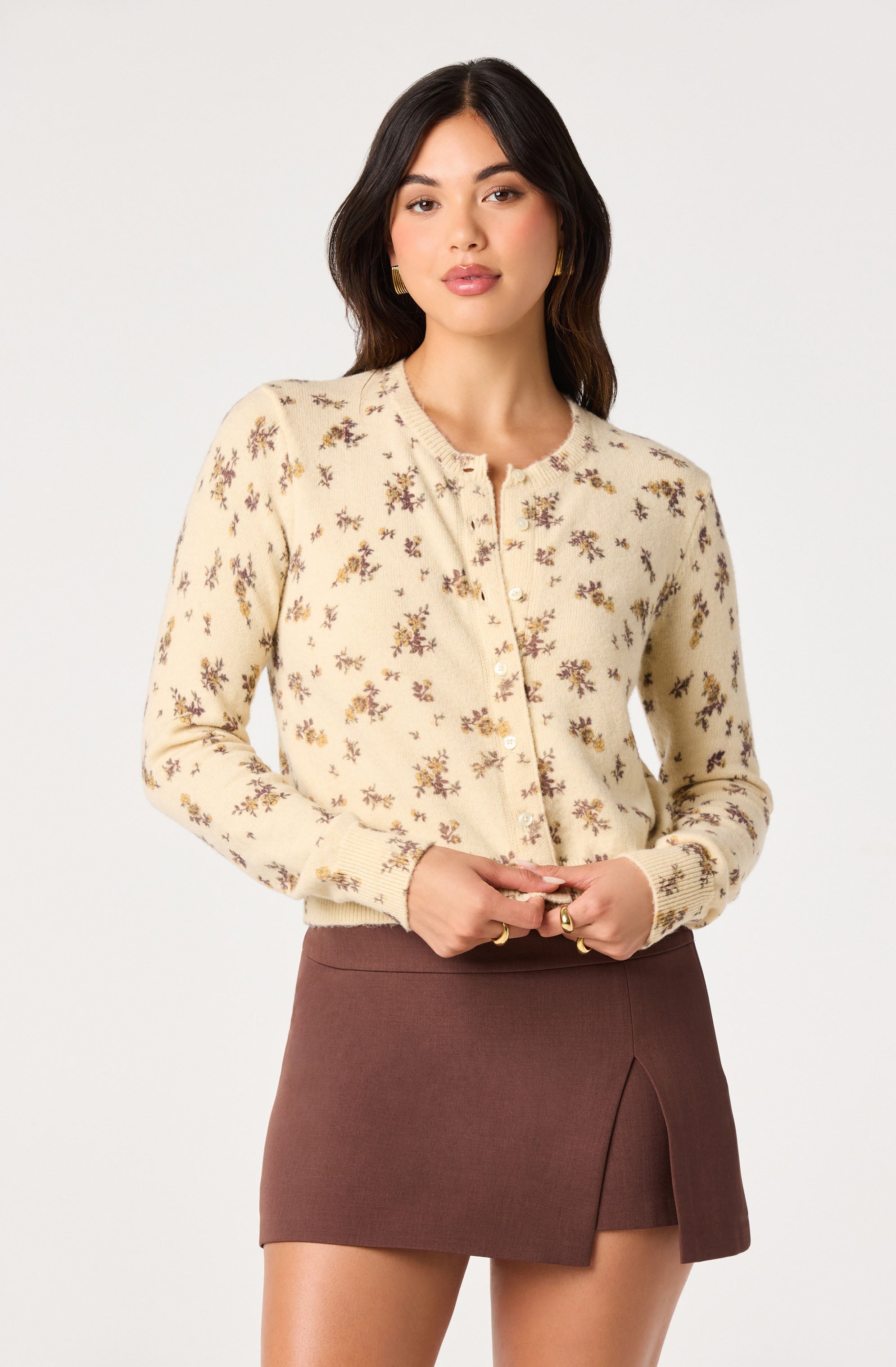 Mary Cardigan - Yellow Floral